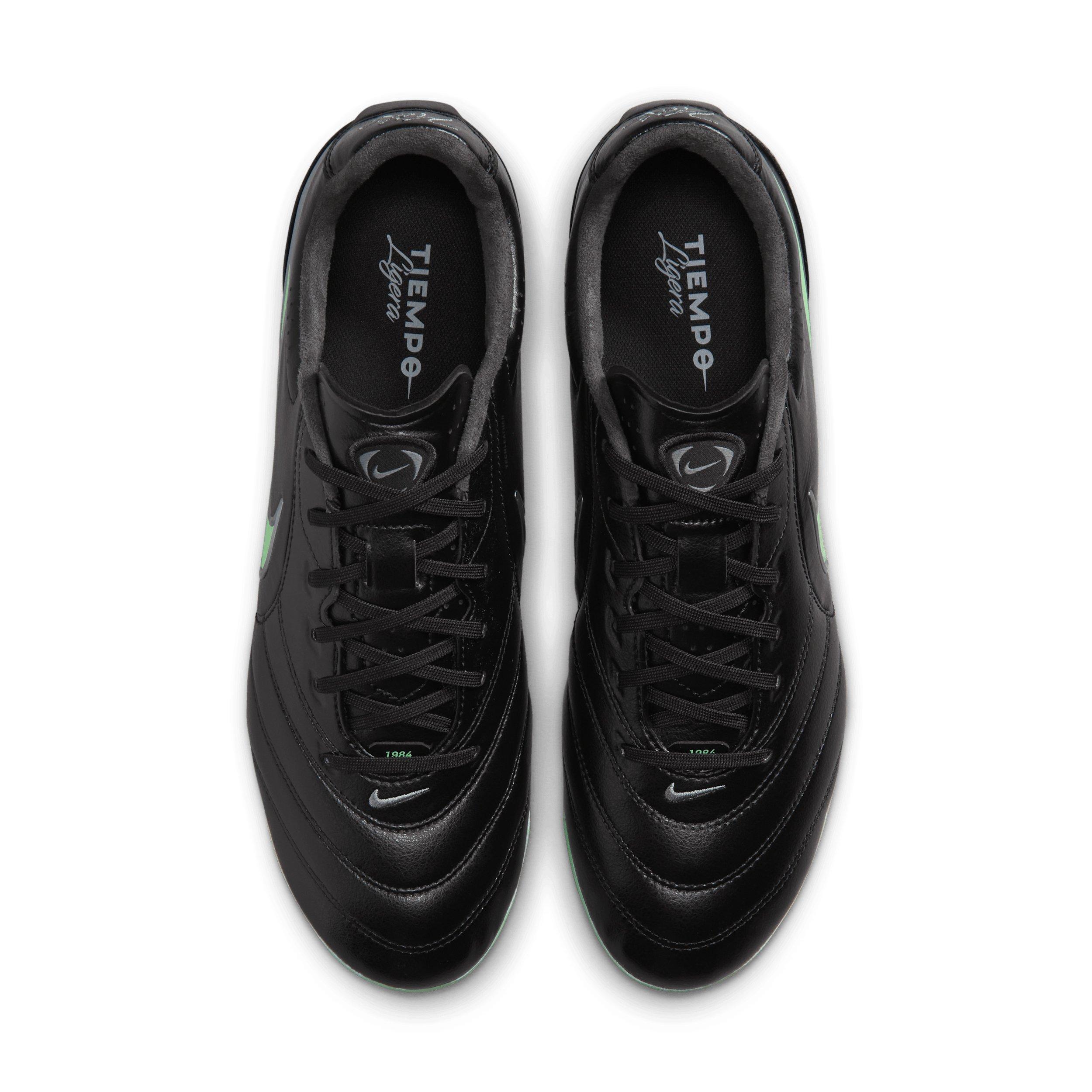 Nike Tiempo Ligera Pro FG "Black/Black/Illusion Green" Men's Soccer Cleat - BLACK/BLACK/GREEN Thumbnail View 4