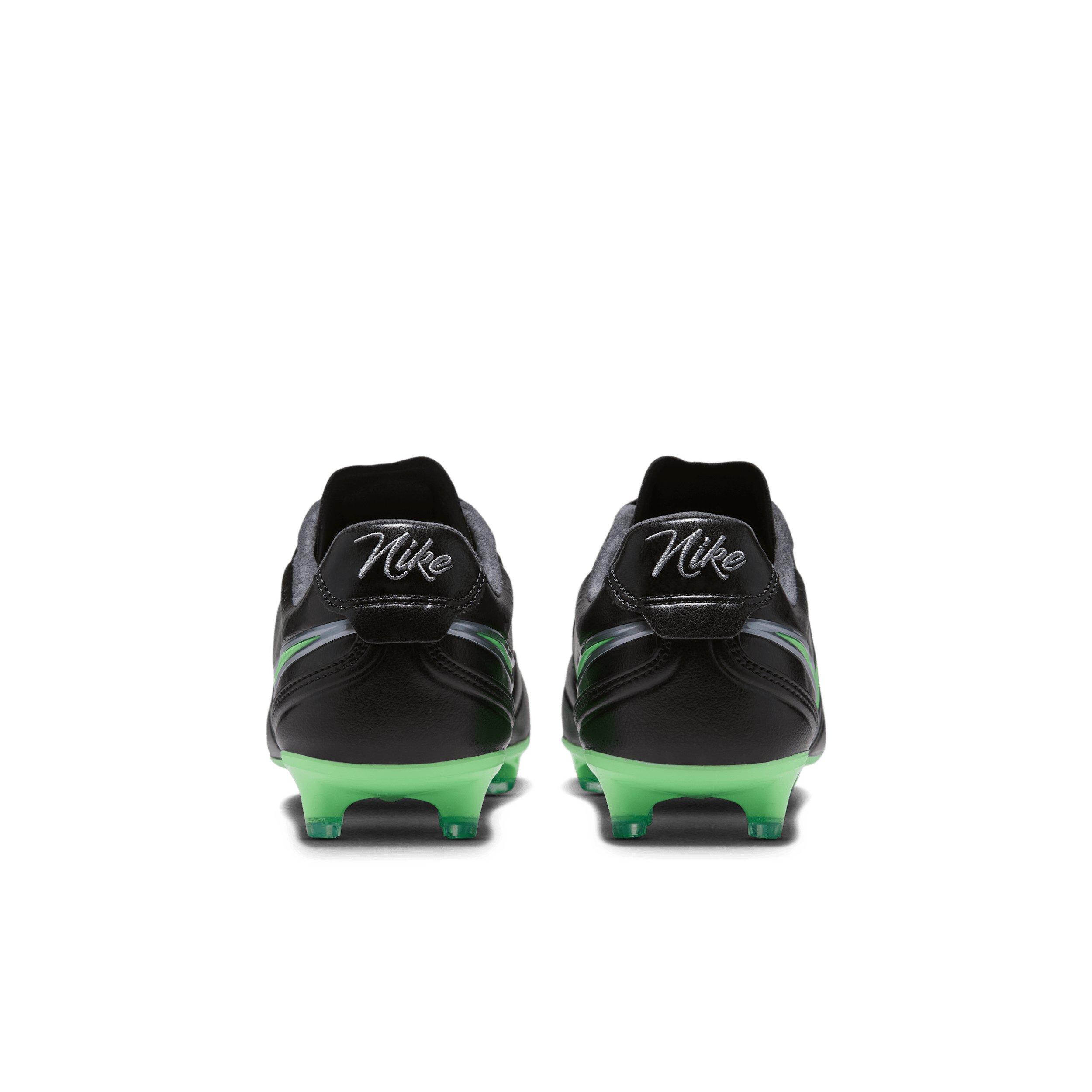 Nike Tiempo Ligera Pro FG "Black/Black/Illusion Green" Men's Soccer Cleat - BLACK/BLACK/GREEN Thumbnail View 5