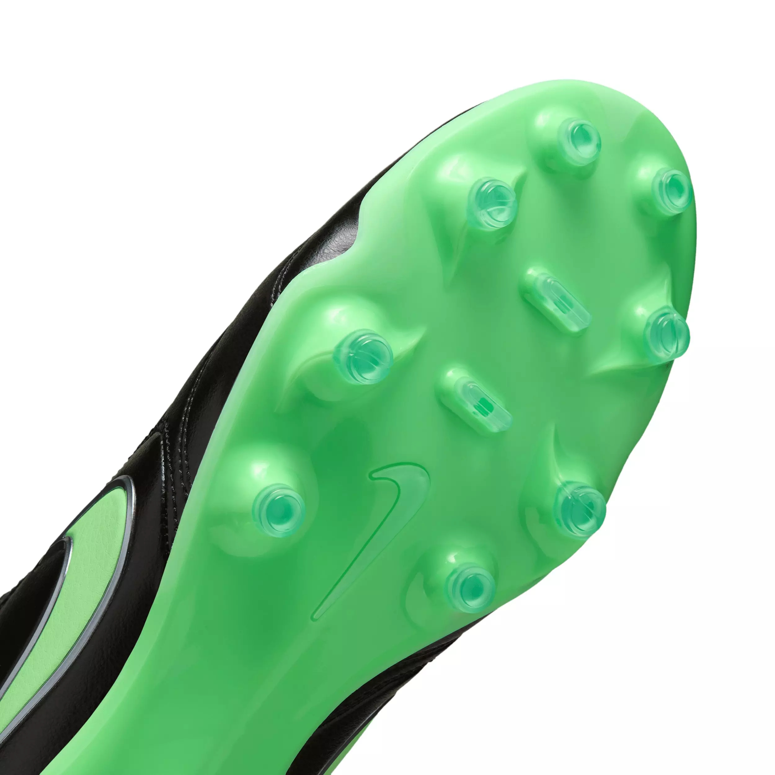 Nike Tiempo Ligera Pro FG "Black/Black/Illusion Green" Men's Soccer Cleat - BLACK/BLACK/GREEN