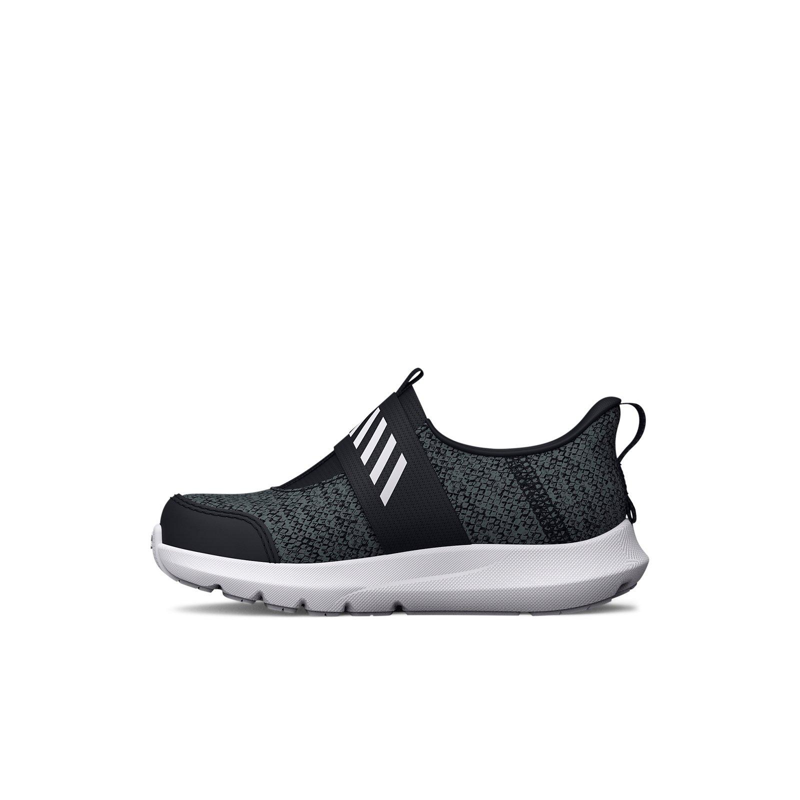 Under Armour Surge 3 Slip "Black/White" Infant Boys' Running Shoe - BLACK/WHITE Thumbnail View 2