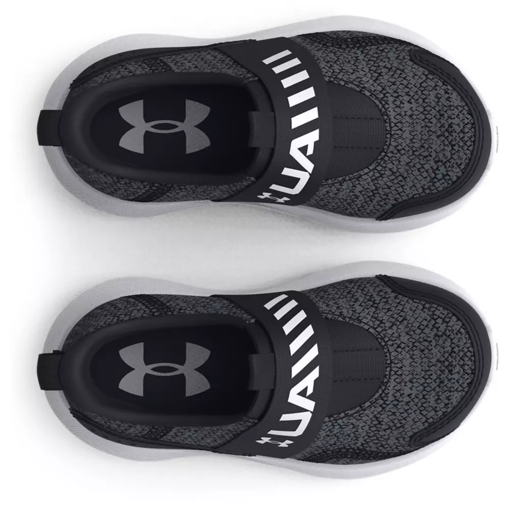 Under Armour Surge 3 Slip "Black/White" Infant Boys' Running Shoe - BLACK/WHITE