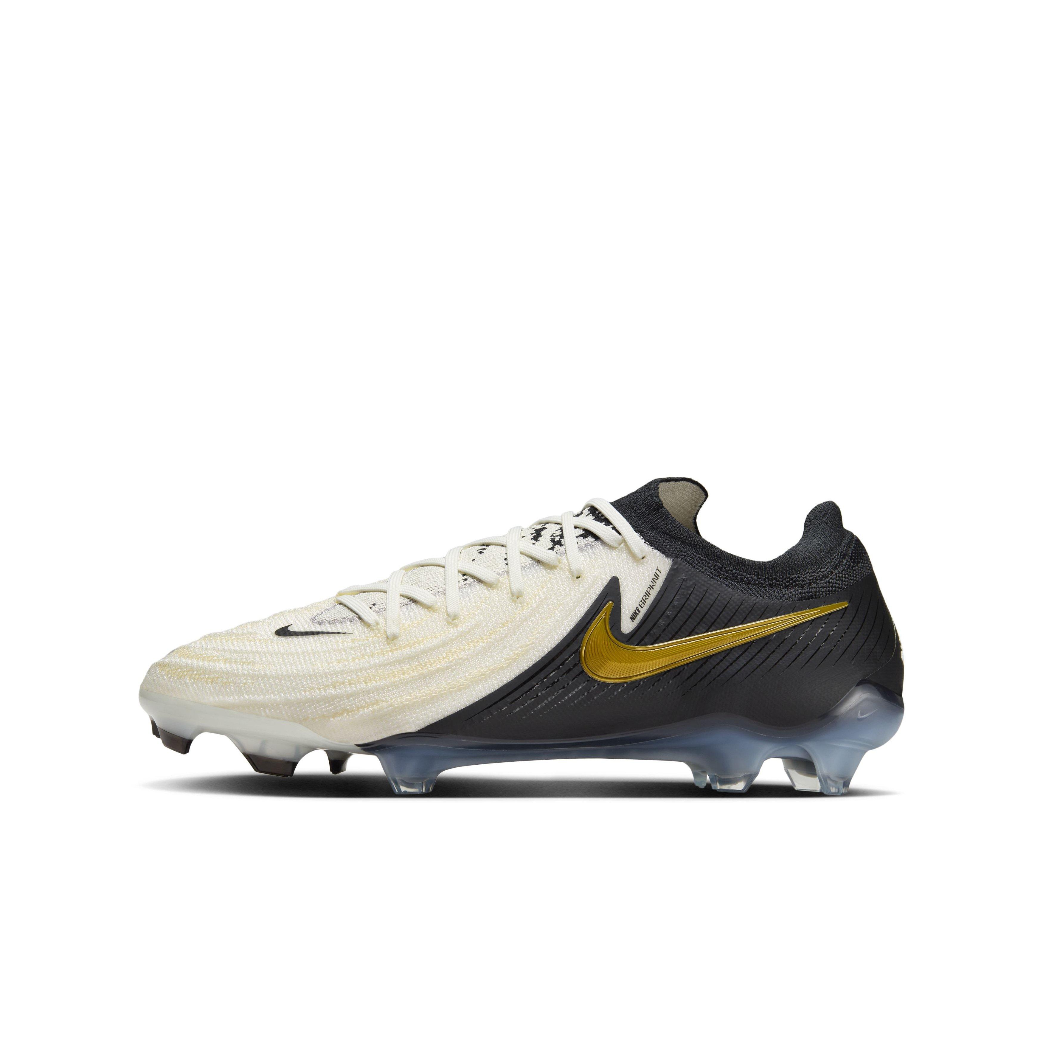 Nike Phantom GX 2 Elite FG Grade School Kids' "White/Metallic Gold Coin/Black" Soccer Cleat
