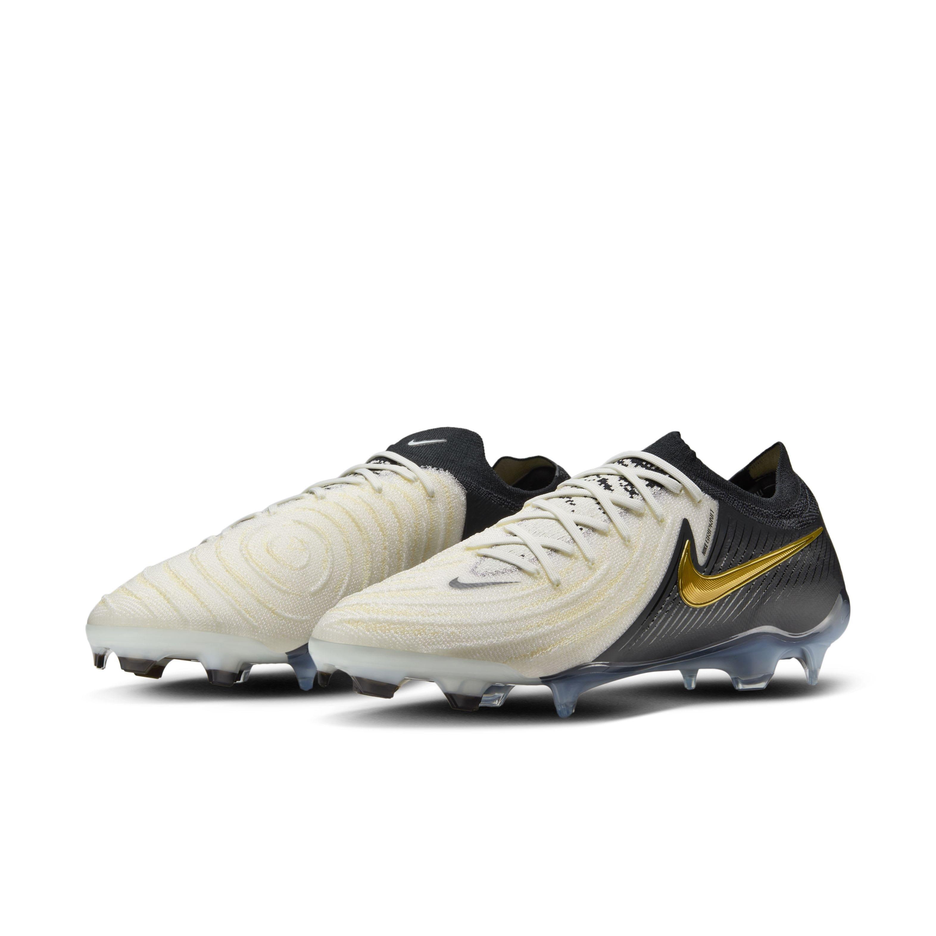 Nike Phantom GX 2 Elite FG Grade School Kids' "White/Metallic Gold Coin/Black" Soccer Cleat