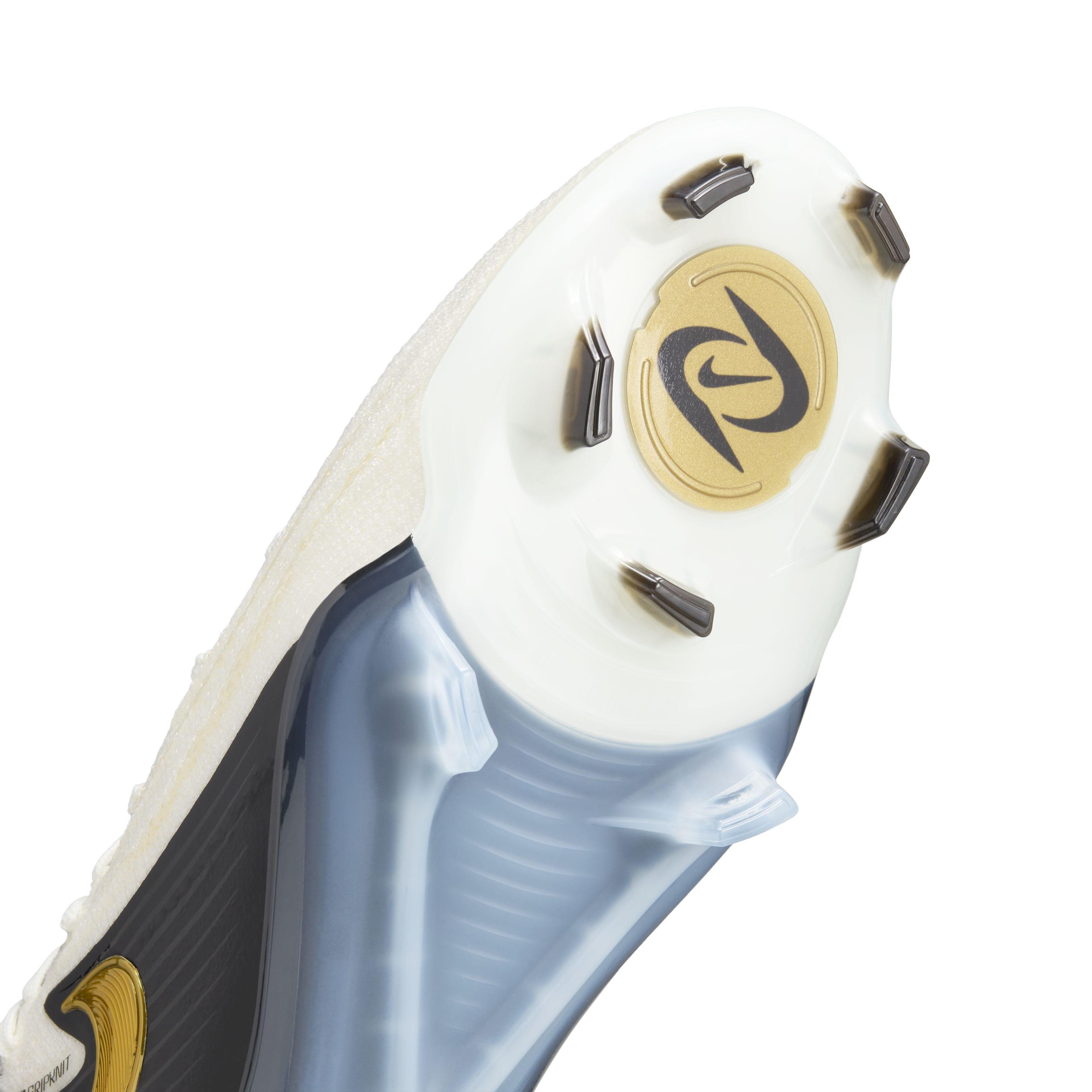 Nike Phantom GX 2 Elite FG Grade School Kids' "White/Metallic Gold Coin/Black" Soccer Cleat