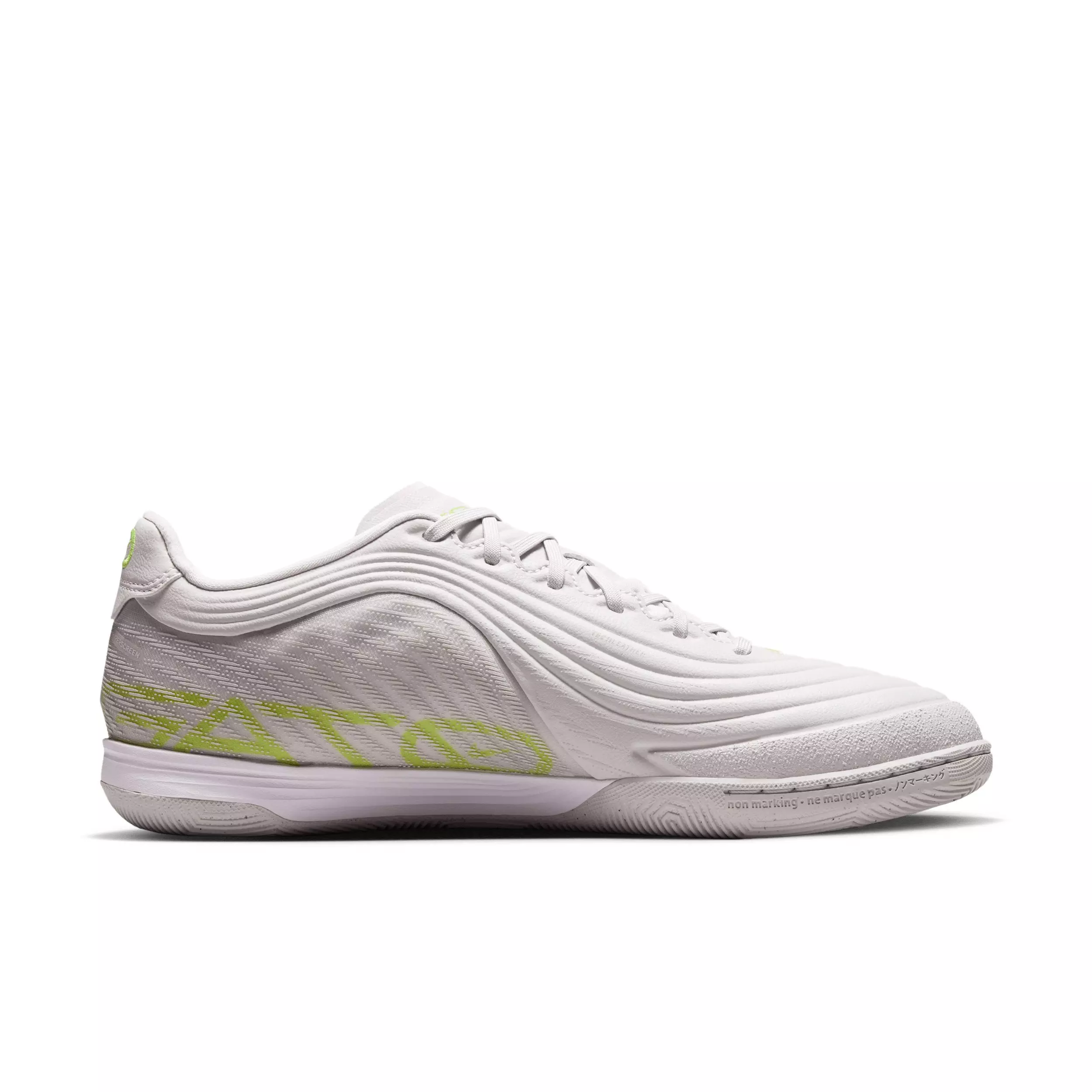 Nike Tiempo Reactgato IC "Vast Grey/Lemon Venom/Moon Particle" Men's Soccer Shoe - GREY/LEMON/MOON