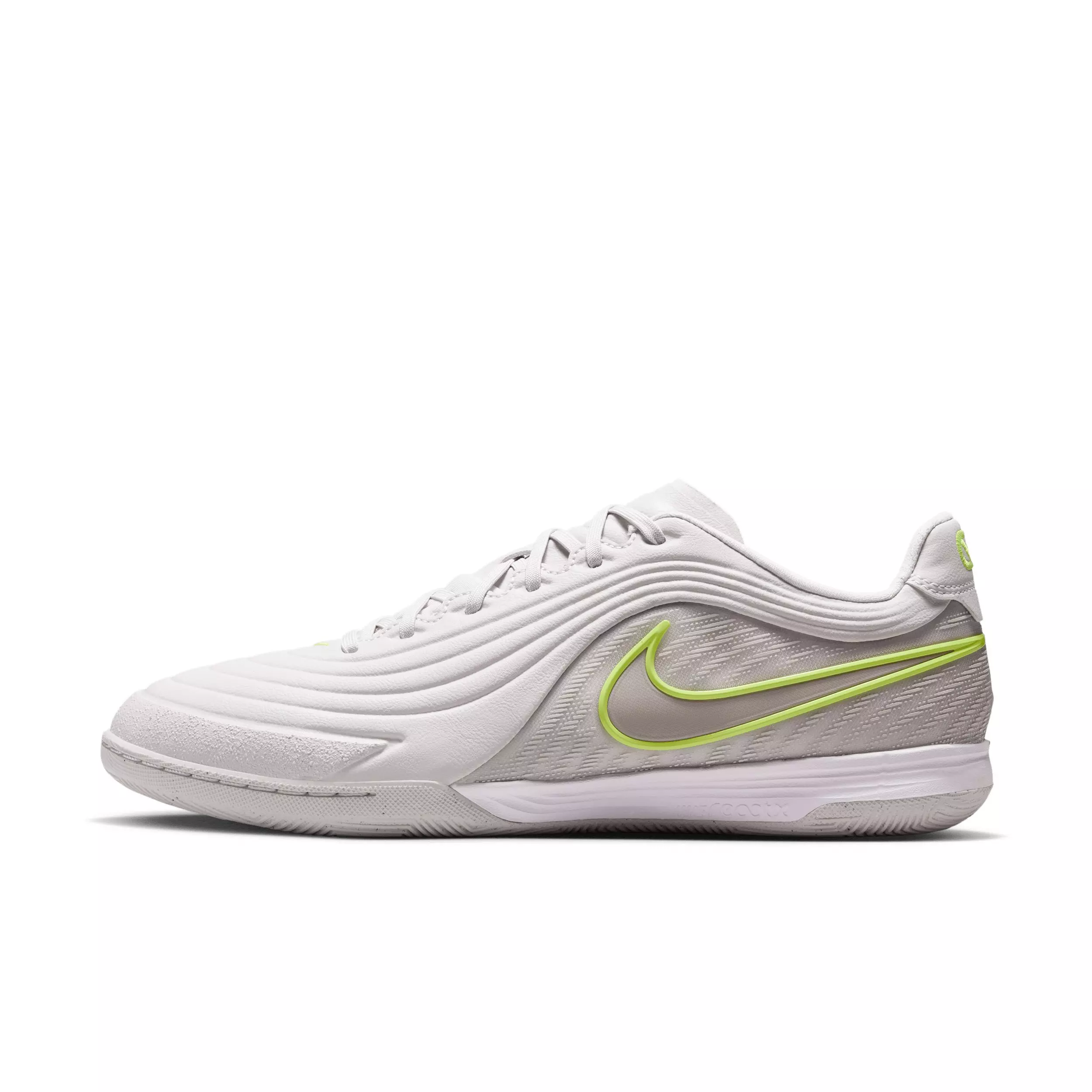Nike Tiempo Reactgato IC "Vast Grey/Lemon Venom/Moon Particle" Men's Soccer Shoe - GREY/LEMON/MOON