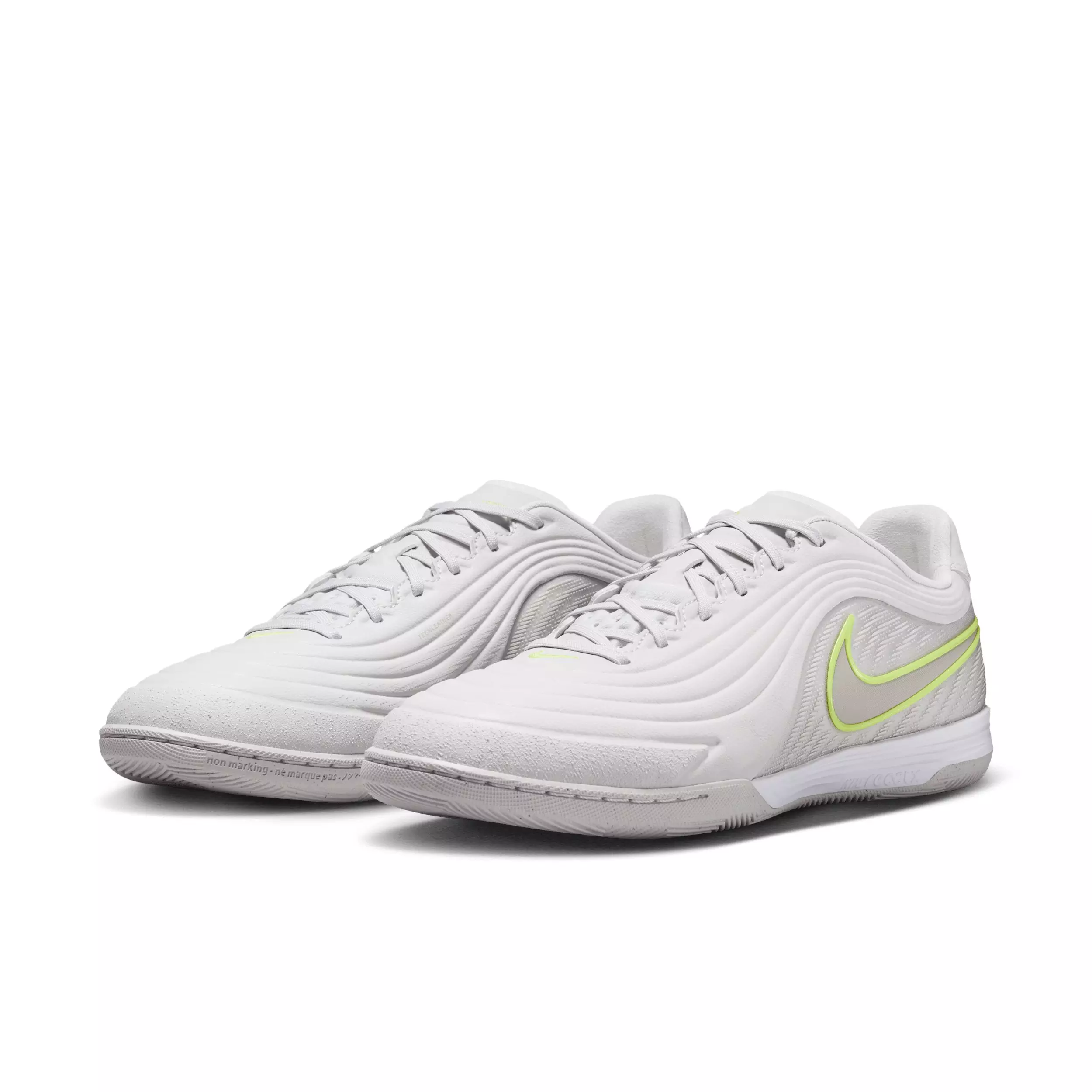 Nike Tiempo Reactgato IC "Vast Grey/Lemon Venom/Moon Particle" Men's Soccer Shoe - GREY/LEMON/MOON