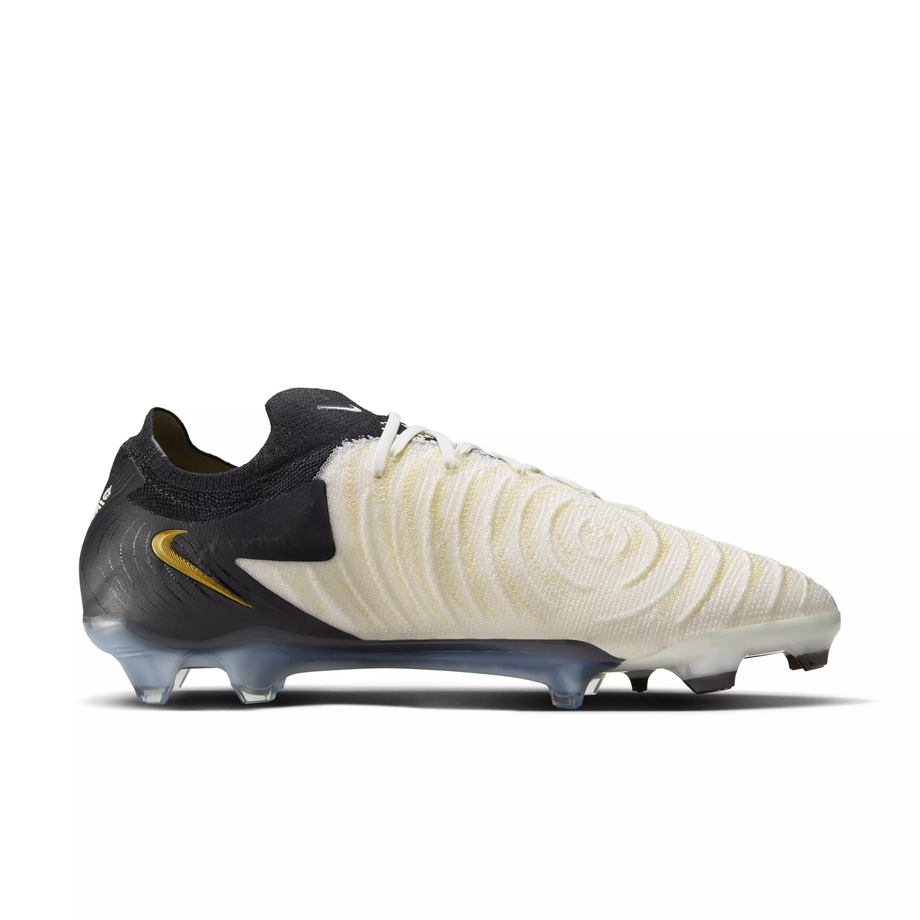 Nike Phantom GX 2 Elite FG "White/Metallic Gold Coin/Black" Men's Soccer Cleat - WHITE/GOLD/BLACK