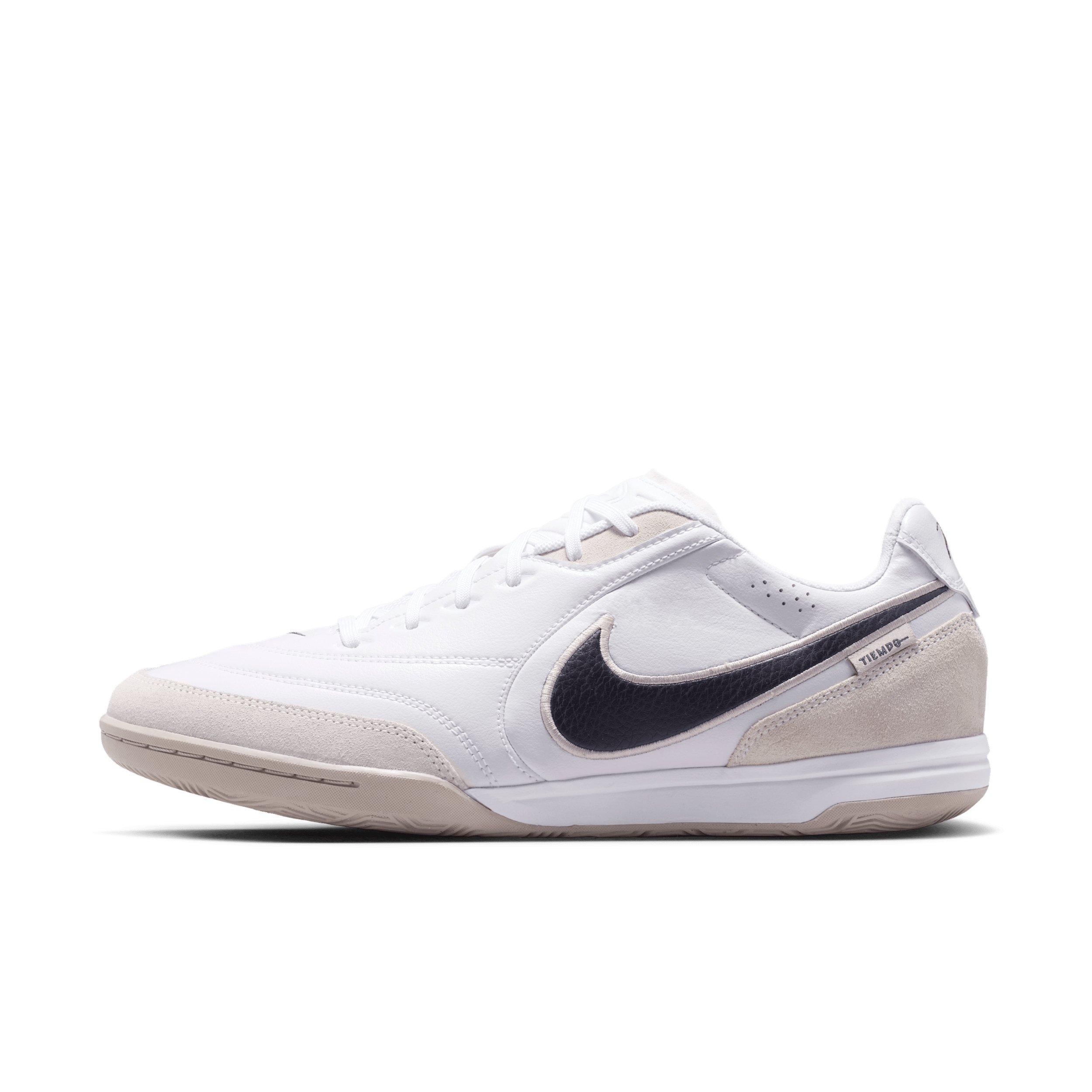 Nike Tiempo Streetgato IC "White/Moon Particle/Gridiron" Men's Soccer Shoe - WHITE/MOON/GRIDIRON