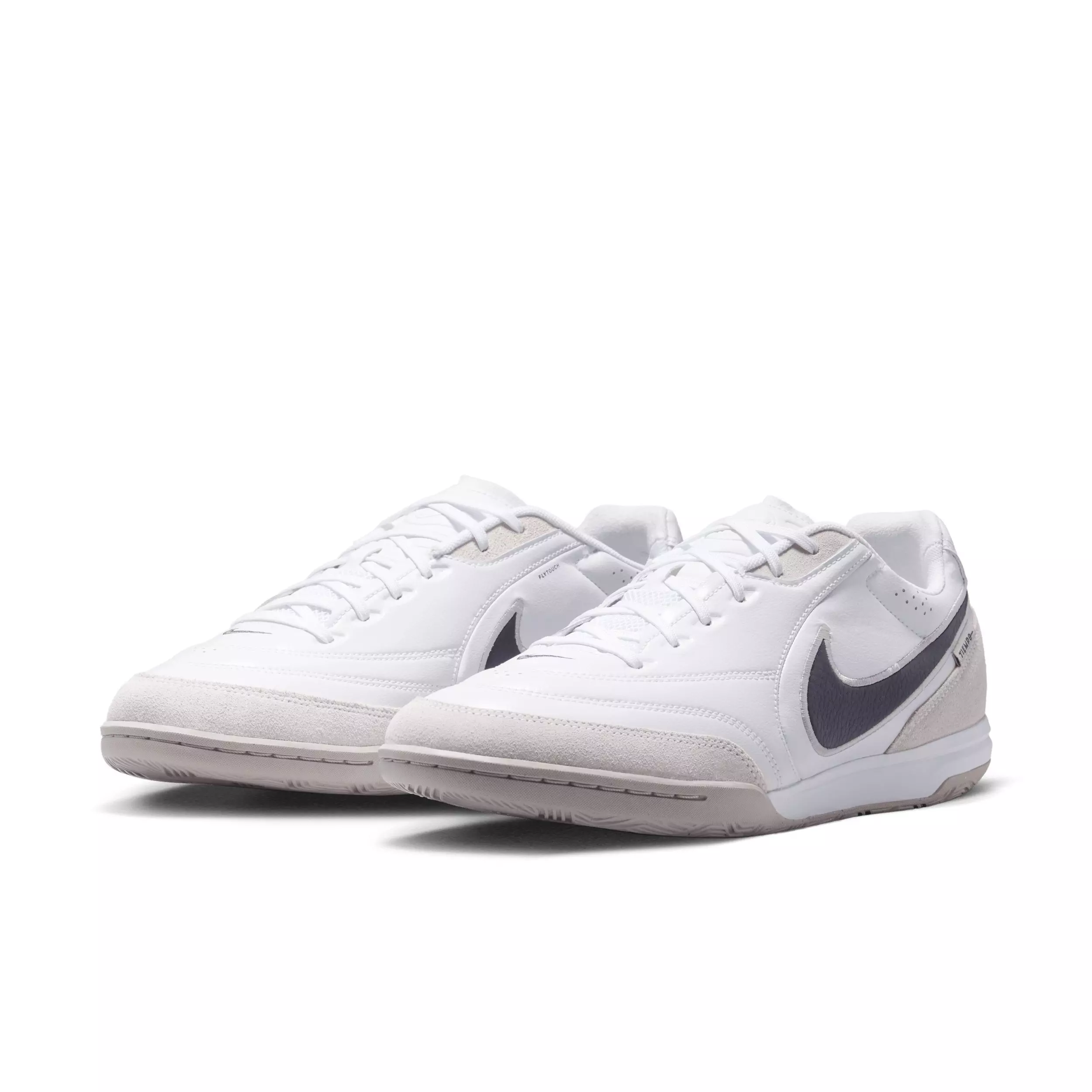 Nike Tiempo Streetgato IC "White/Moon Particle/Gridiron" Men's Soccer Shoe - WHITE/MOON/GRIDIRON