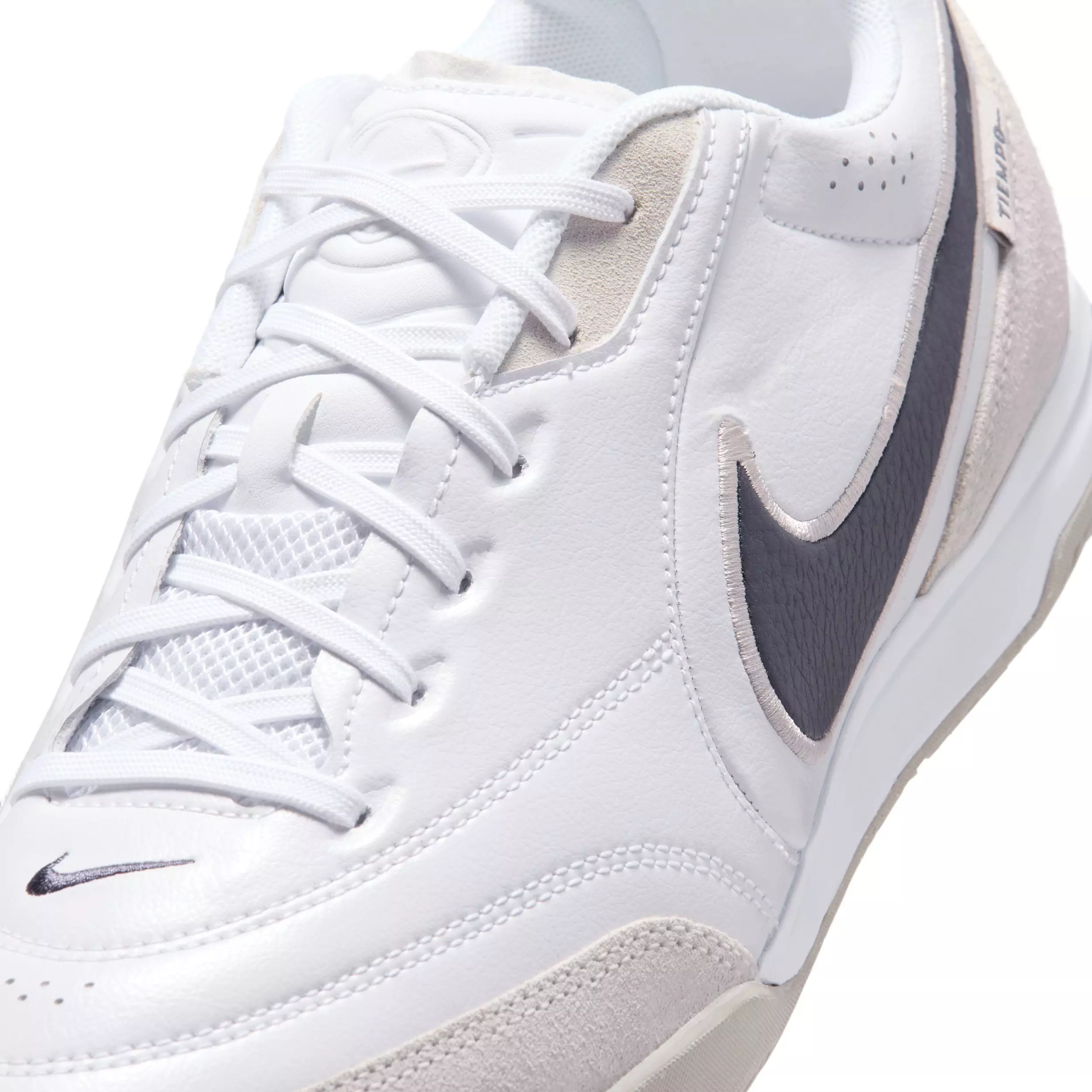 Nike Tiempo Streetgato IC "White/Moon Particle/Gridiron" Men's Soccer Shoe - WHITE/MOON/GRIDIRON