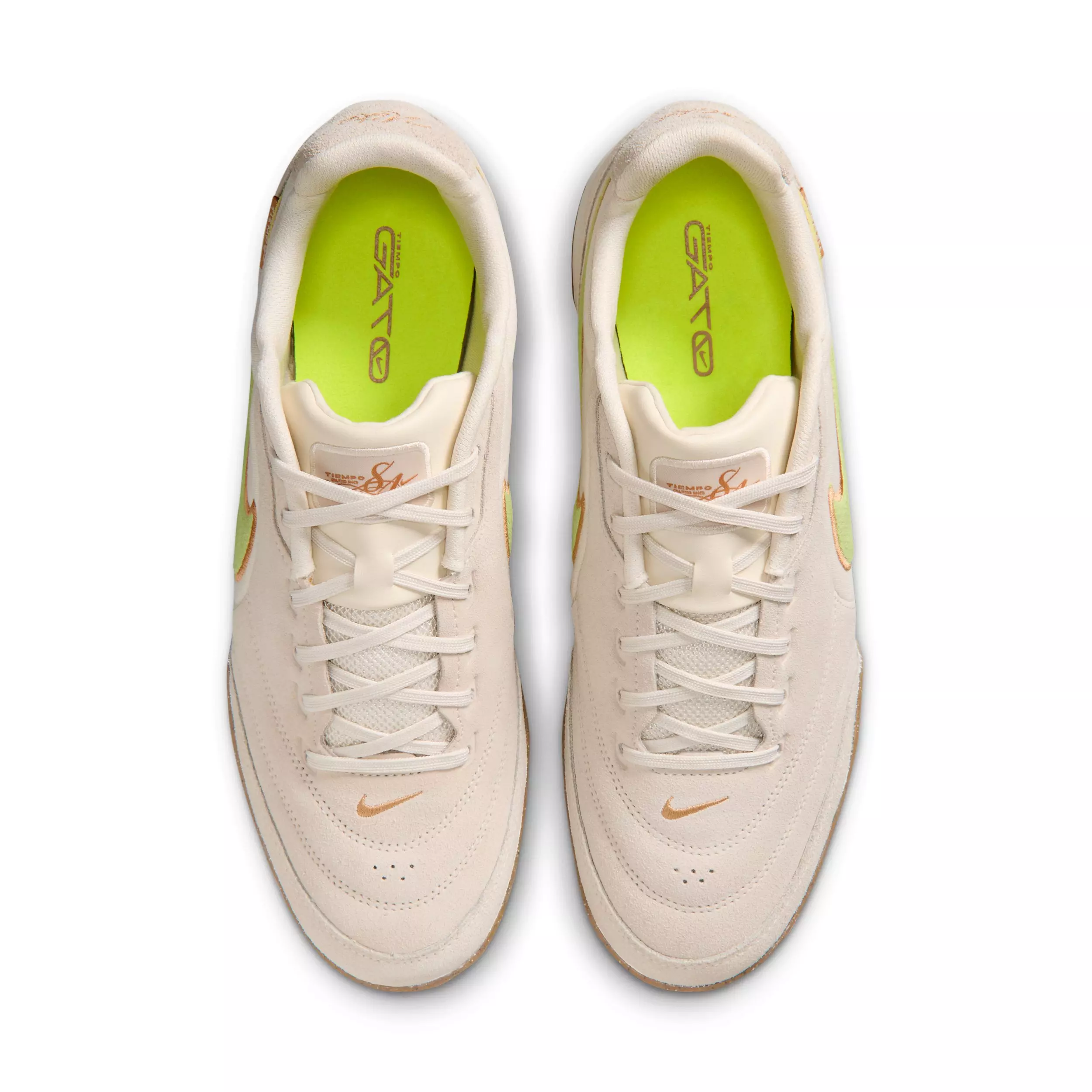 Nike Tiempo Streetgato PRM IC "Chalk/Moon Particle/Lemon Venom" Men's Soccer Shoe - CHALK/MOON/LEMON