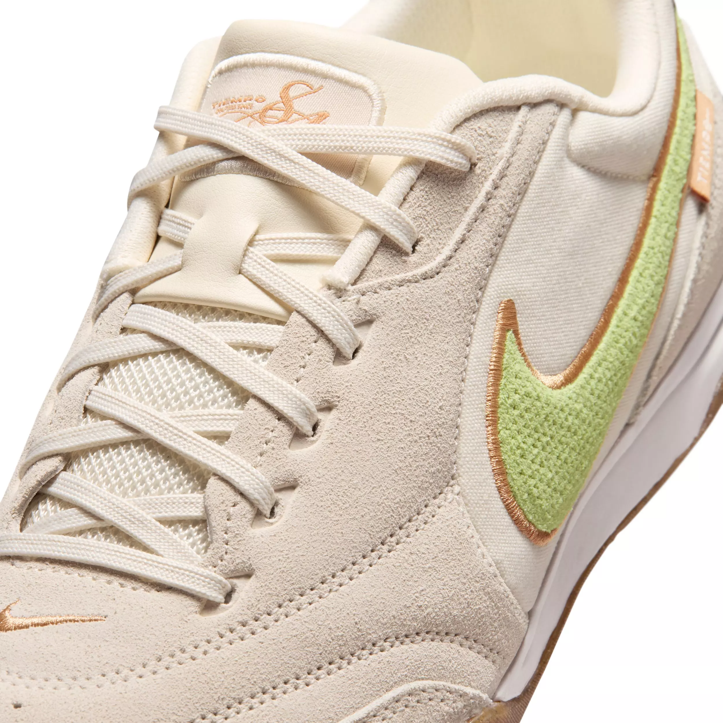 Nike Tiempo Streetgato PRM IC "Chalk/Moon Particle/Lemon Venom" Men's Soccer Shoe - CHALK/MOON/LEMON