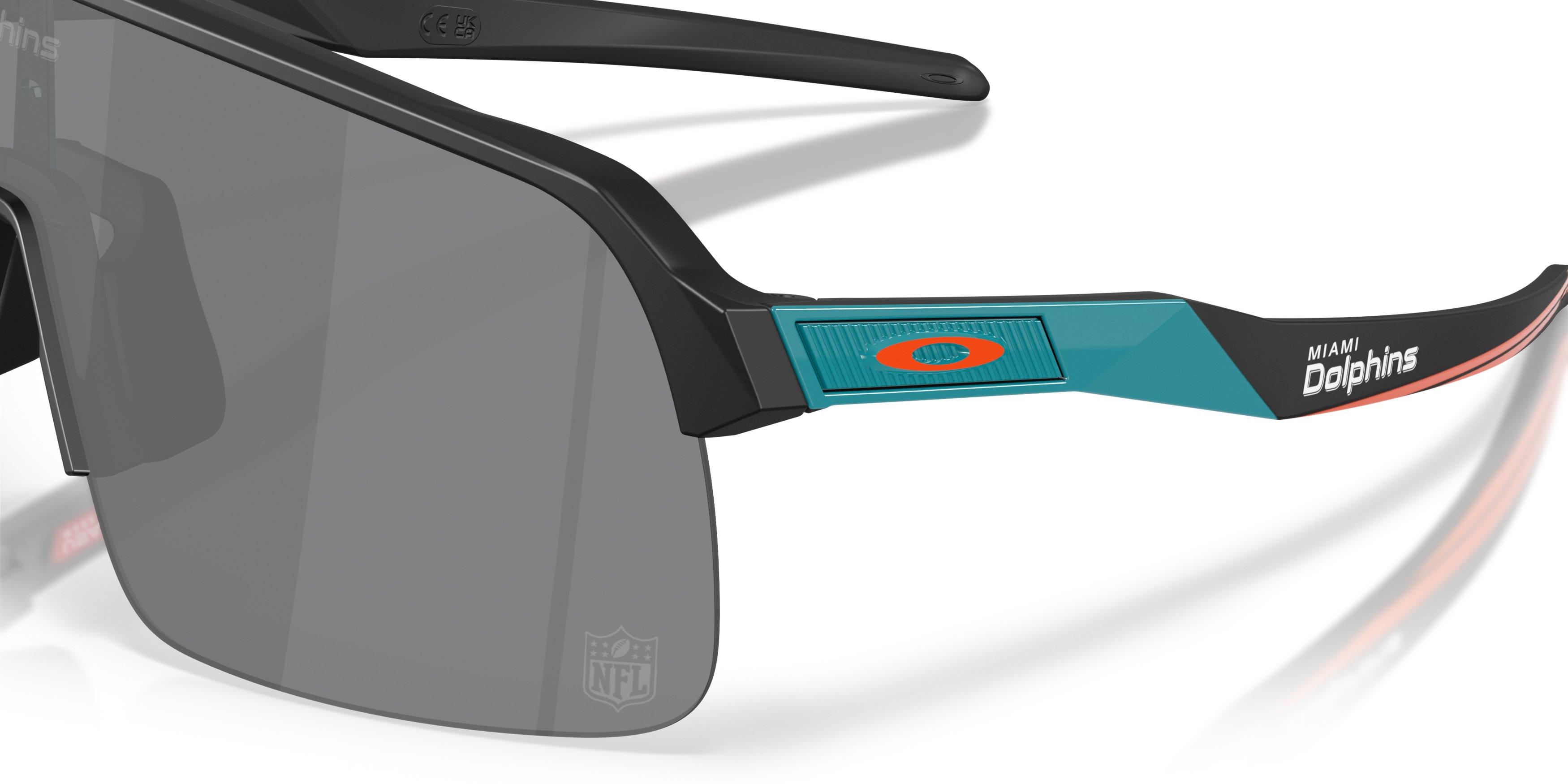 Oakley Miami Dolphins 2025 Sutro Lite Prizm Black Sunglasses &ndash; Matte Black - BLACK Thumbnail View 4