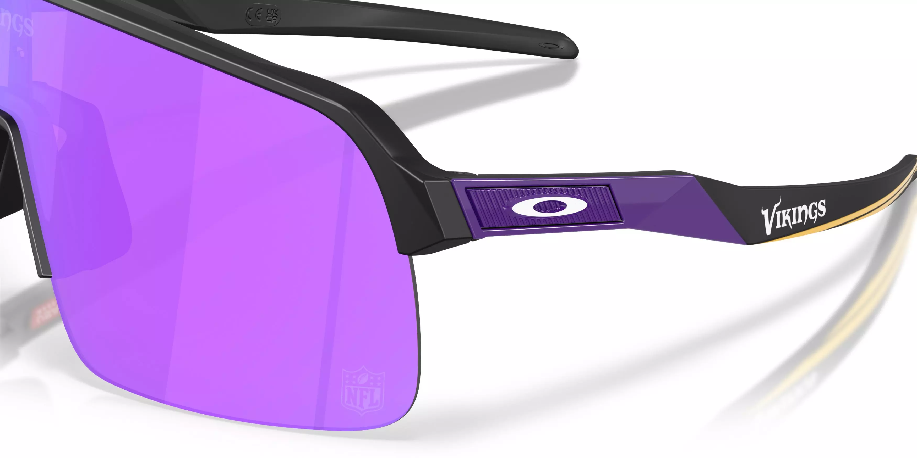 Oakley Minnesota Vikings 2025 Sutro Lite Prizm Violet Sunglasses – Matte Black - BLACK/PURPLE