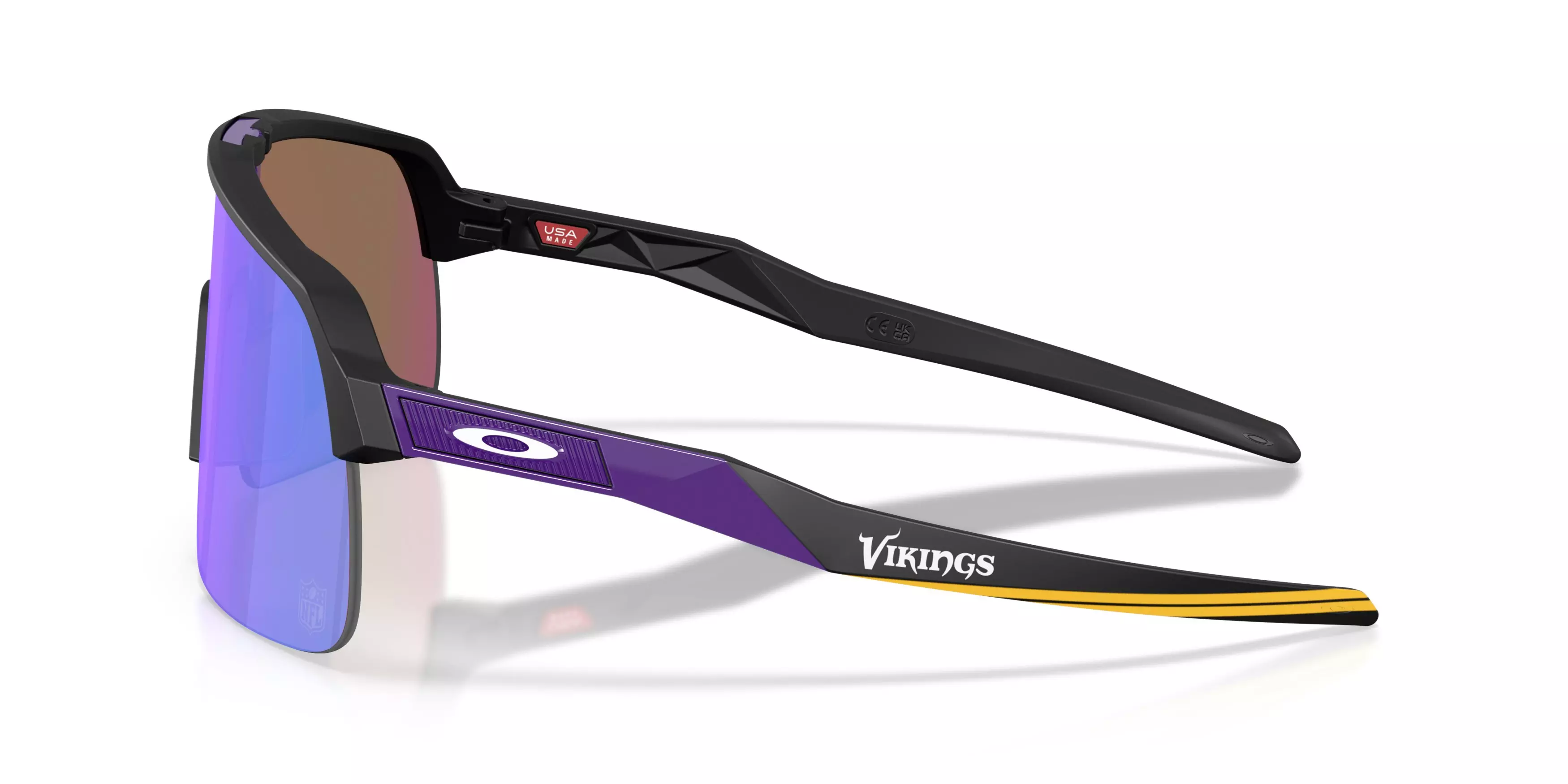 Oakley Minnesota Vikings 2025 Sutro Lite Prizm Violet Sunglasses – Matte Black - BLACK/PURPLE