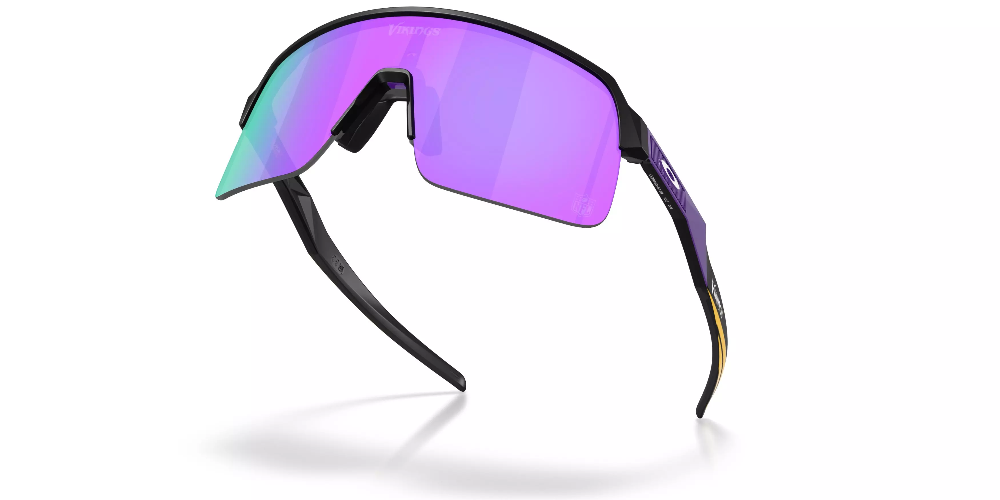 Oakley Minnesota Vikings 2025 Sutro Lite Prizm Violet Sunglasses – Matte Black - BLACK/PURPLE