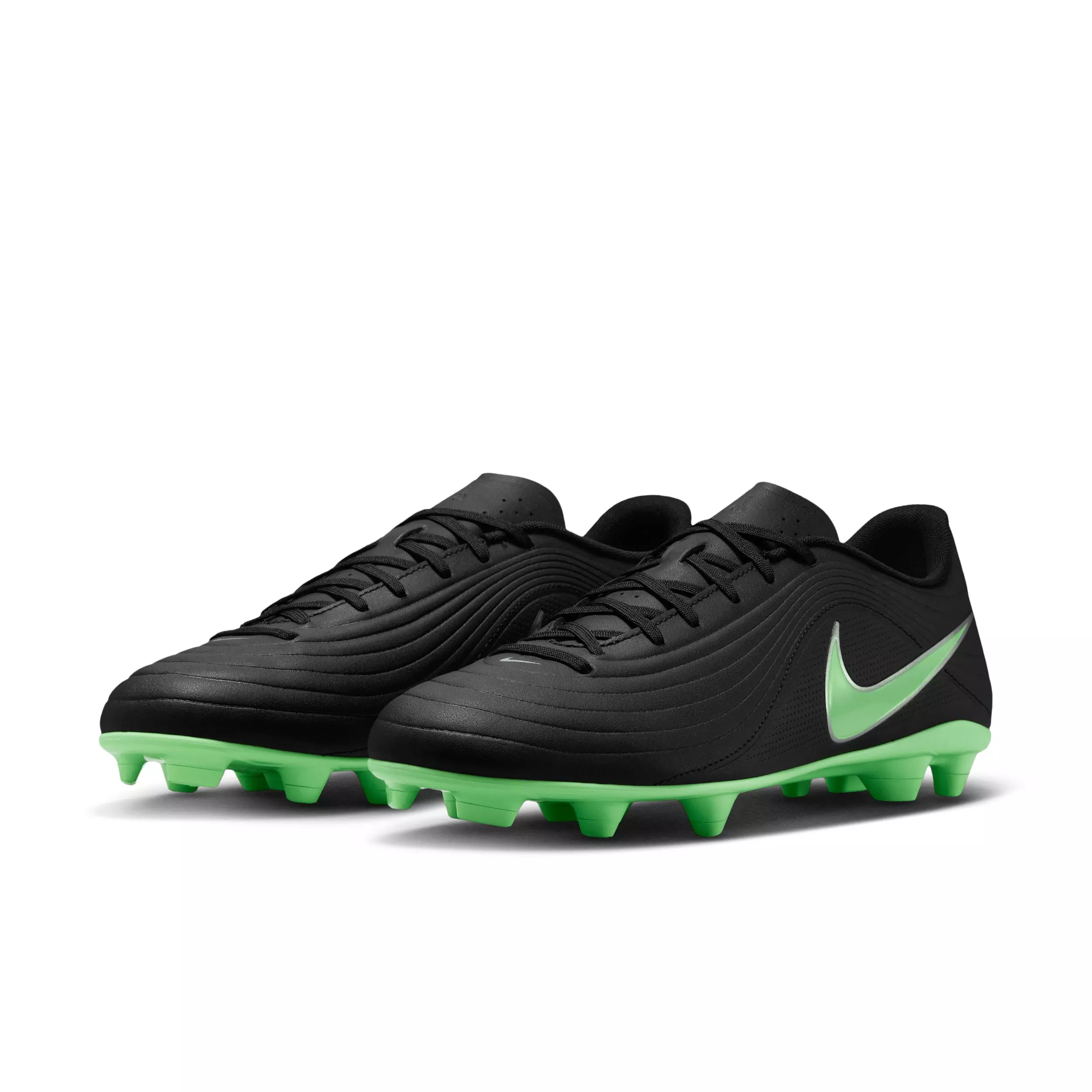 Nike Tiempo Maestro Club MG "Black/Black/Illusion Green" Men's Soccer Cleat - BLACK/BLACK/GREEN