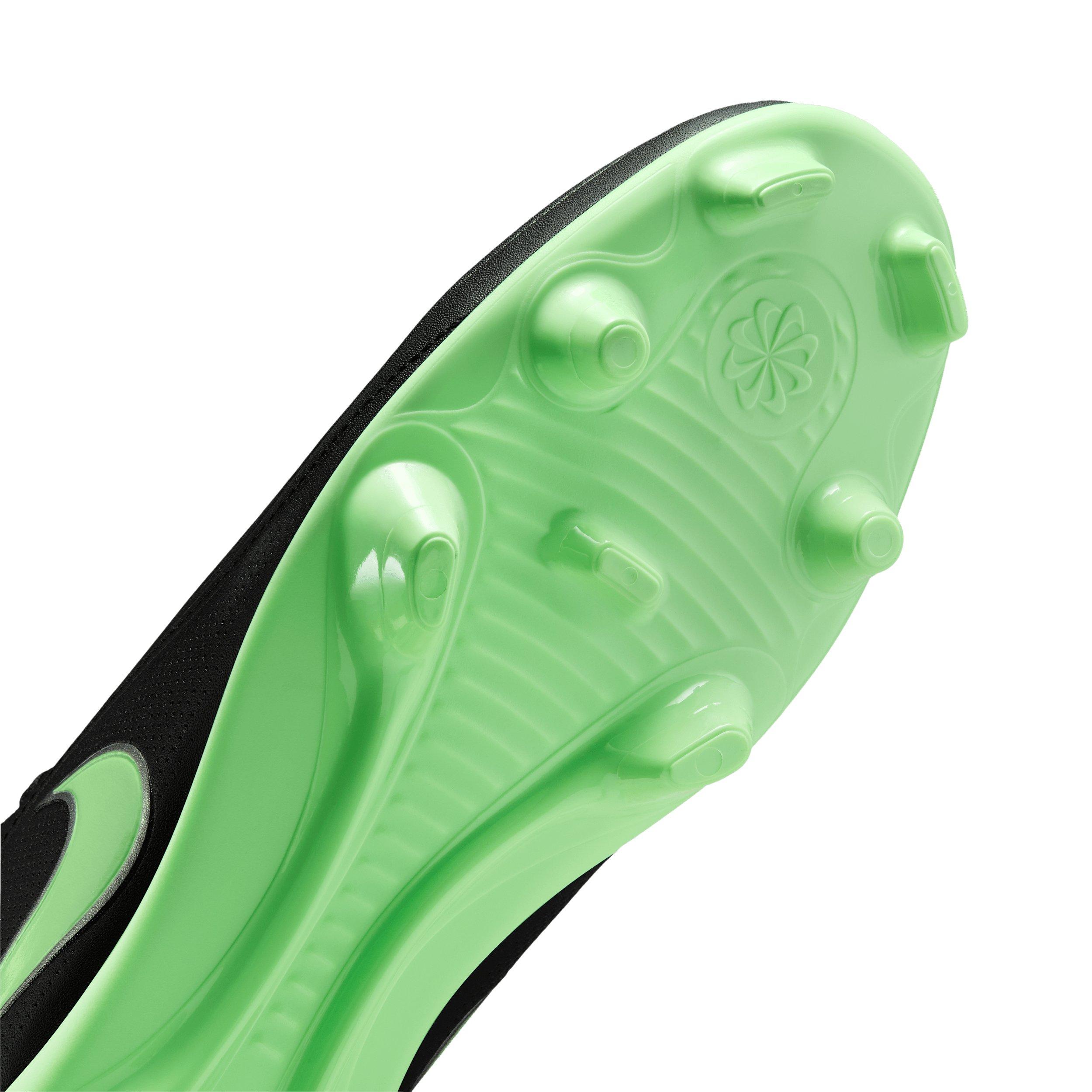 Nike Tiempo Maestro Club MG "Black/Black/Illusion Green" Men's Soccer Cleat - BLACK/BLACK/GREEN Thumbnail View 7