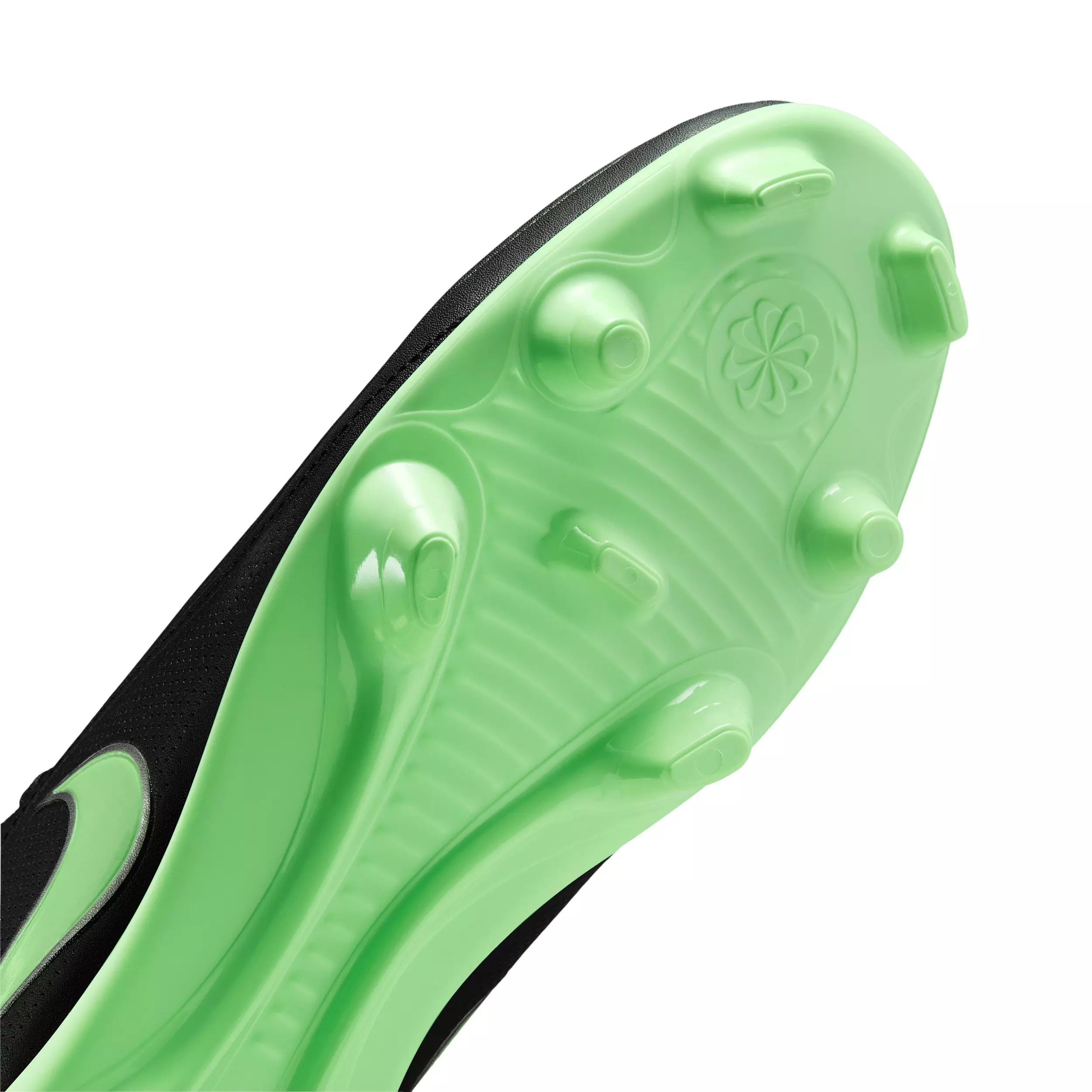 Nike Tiempo Maestro Club MG "Black/Black/Illusion Green" Men's Soccer Cleat - BLACK/BLACK/GREEN