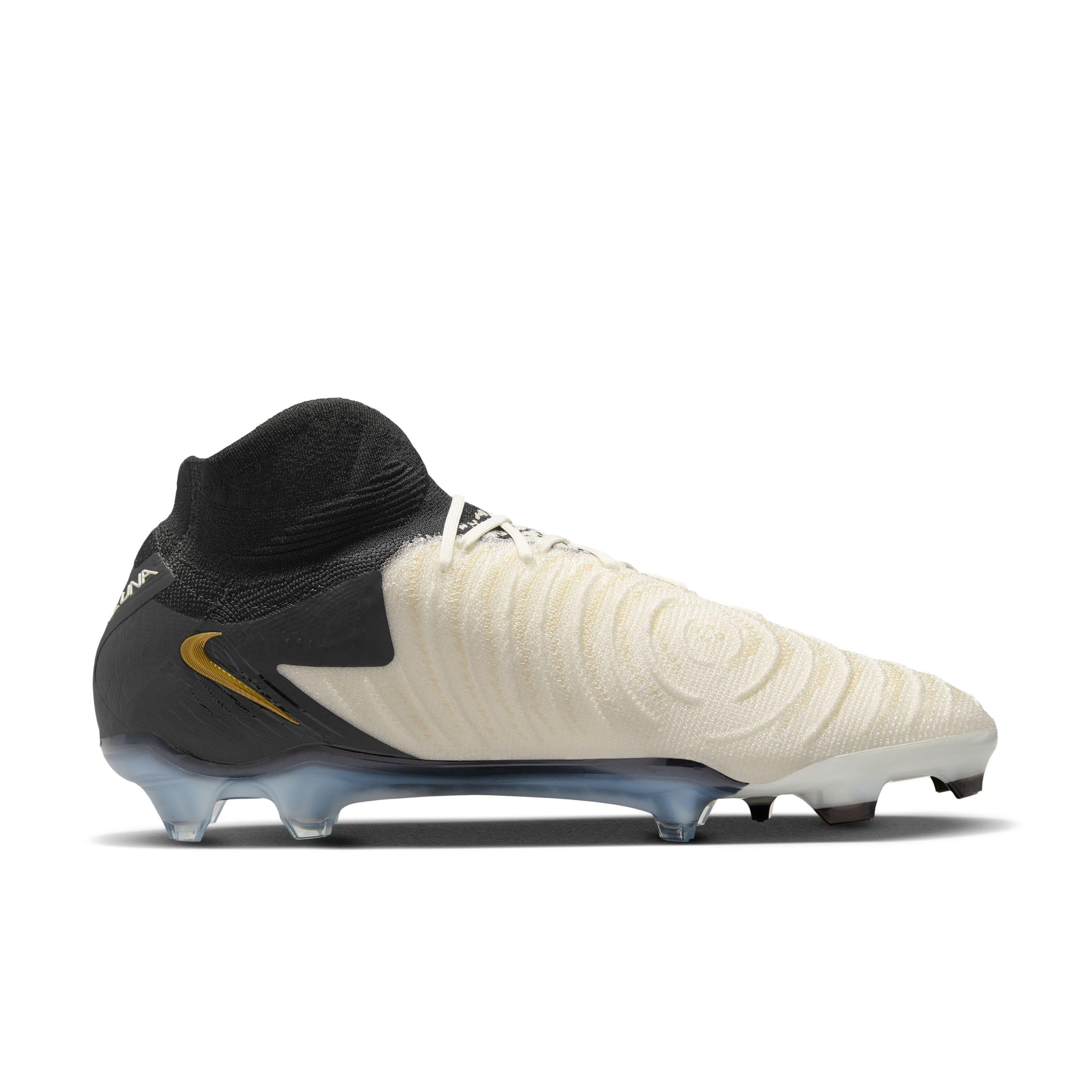 Nike Phantom Luna 2 Elite FG "White/Metallic Gold Coin/Black" Men's Soccer Cleat - WHITE/GOLD/BLACK Thumbnail View 1