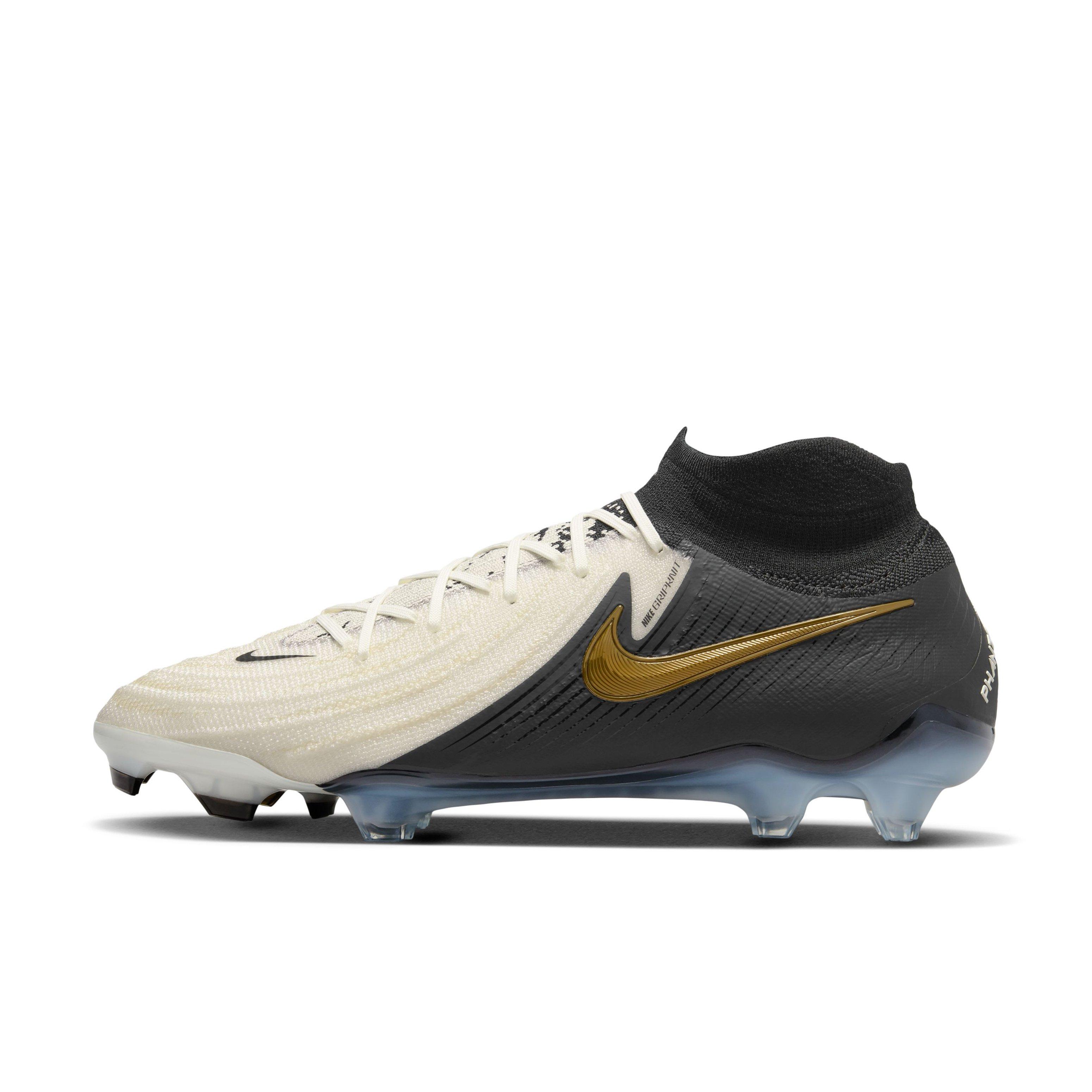 Nike Phantom Luna 2 Elite FG "White/Metallic Gold Coin/Black" Men's Soccer Cleat - WHITE/GOLD/BLACK Thumbnail View 2
