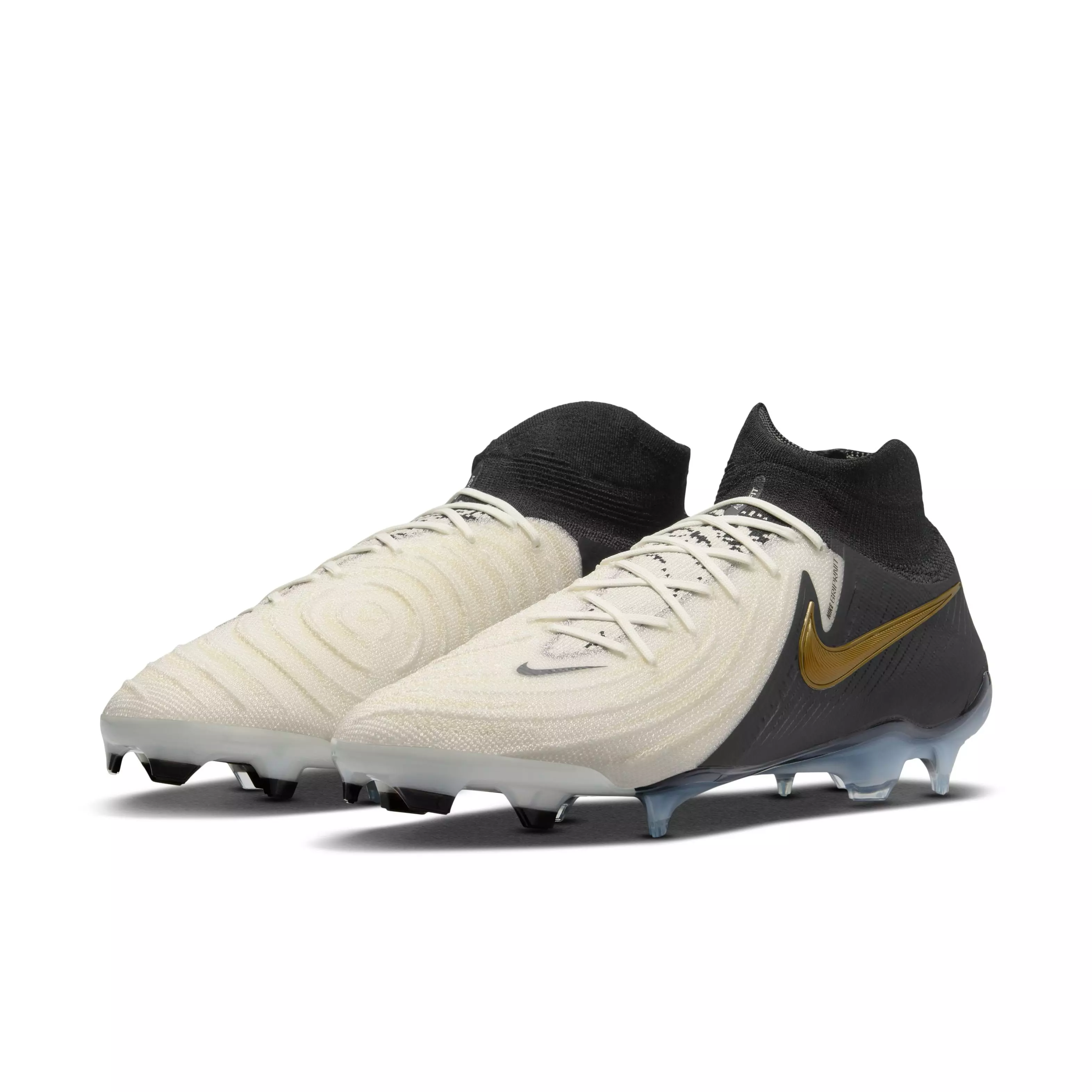 Nike Phantom Luna 2 Elite FG "White/Metallic Gold Coin/Black" Men's Soccer Cleat - WHITE/GOLD/BLACK