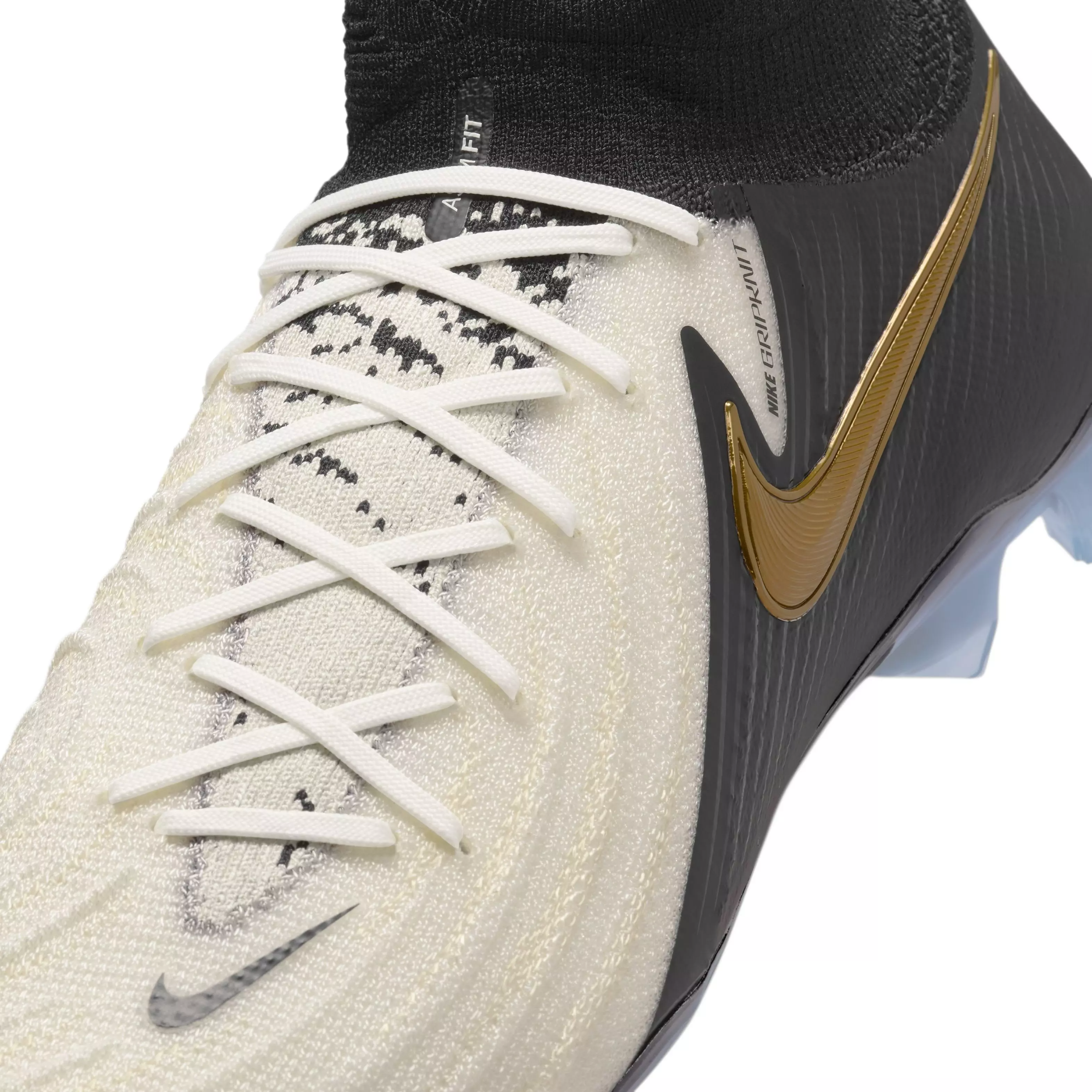 Nike Phantom Luna 2 Elite FG "White/Metallic Gold Coin/Black" Men's Soccer Cleat - WHITE/GOLD/BLACK