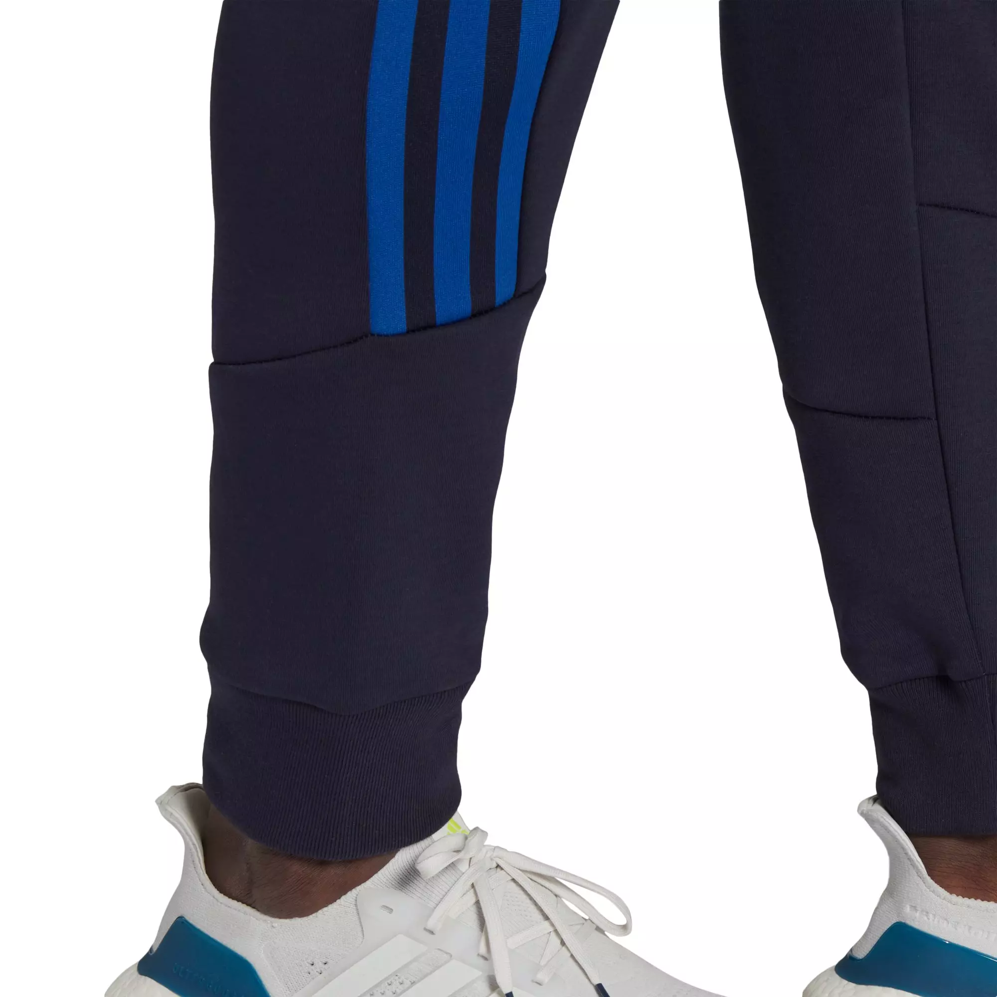 adidas Men's Sportswear Black/Royal Future Icons 3-Stripes Pants - BLACK/ROYAL