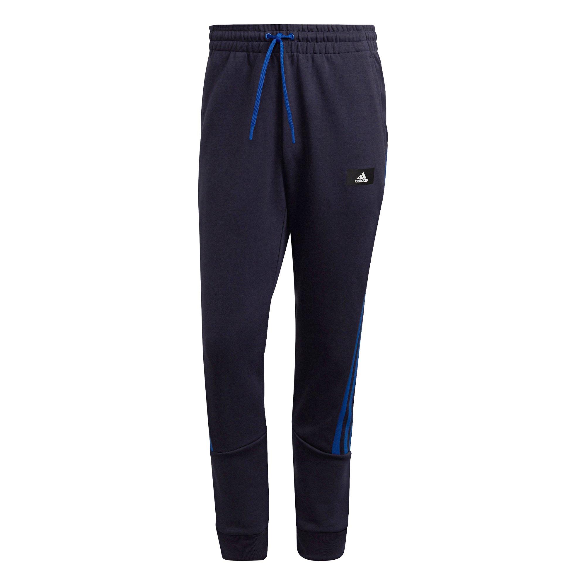 adidas Men's Sportswear Black/Royal Future Icons 3-Stripes Pants - BLACK/ROYAL Thumbnail View 8