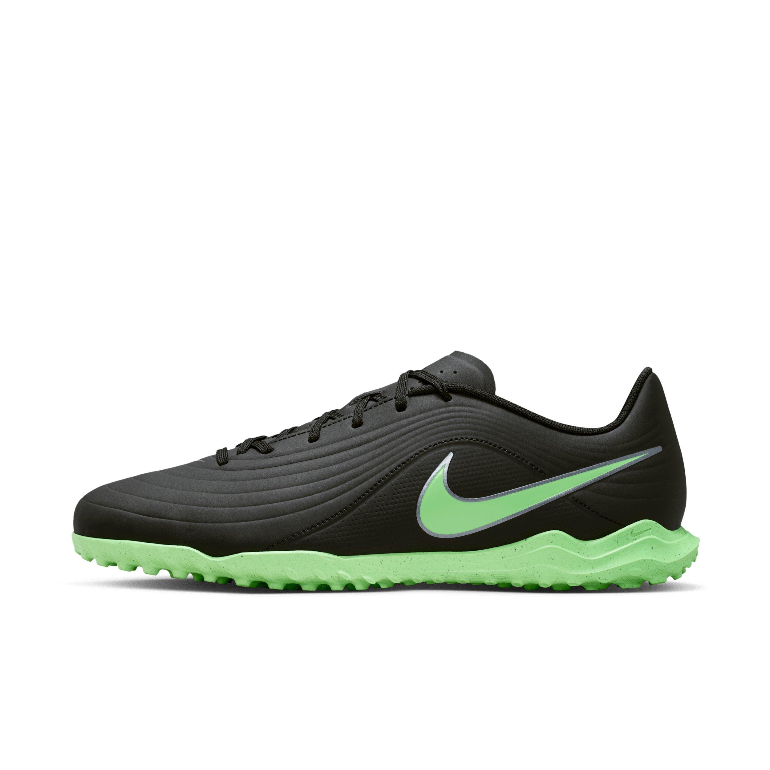 Nike Tiempo Maestro Club Turf "Black/Black/Illusion Green" Men's Soccer Shoe - BLACK/BLACK/GREEN Thumbnail View 2