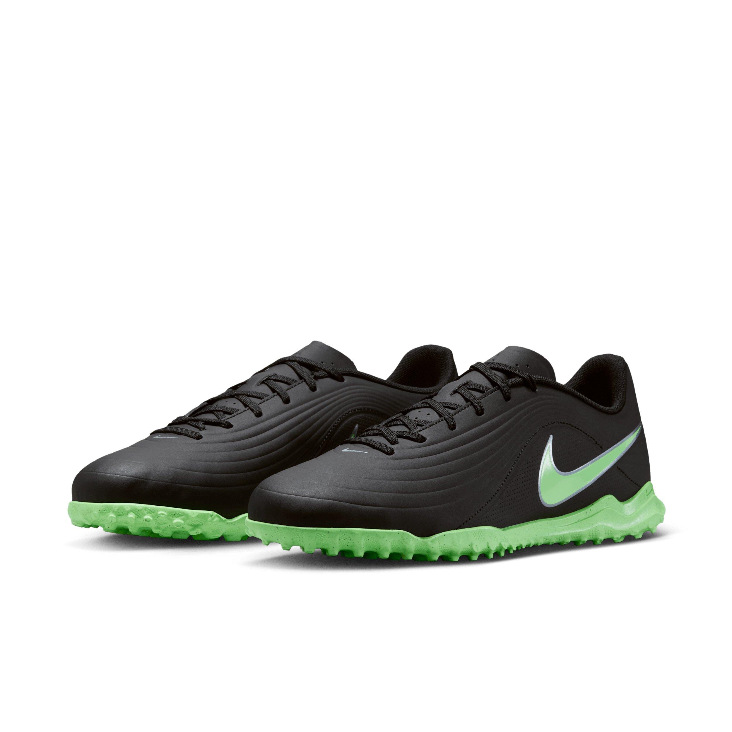 Nike Tiempo Maestro Club Turf "Black/Black/Illusion Green" Men's Soccer Shoe - BLACK/BLACK/GREEN Thumbnail View 3