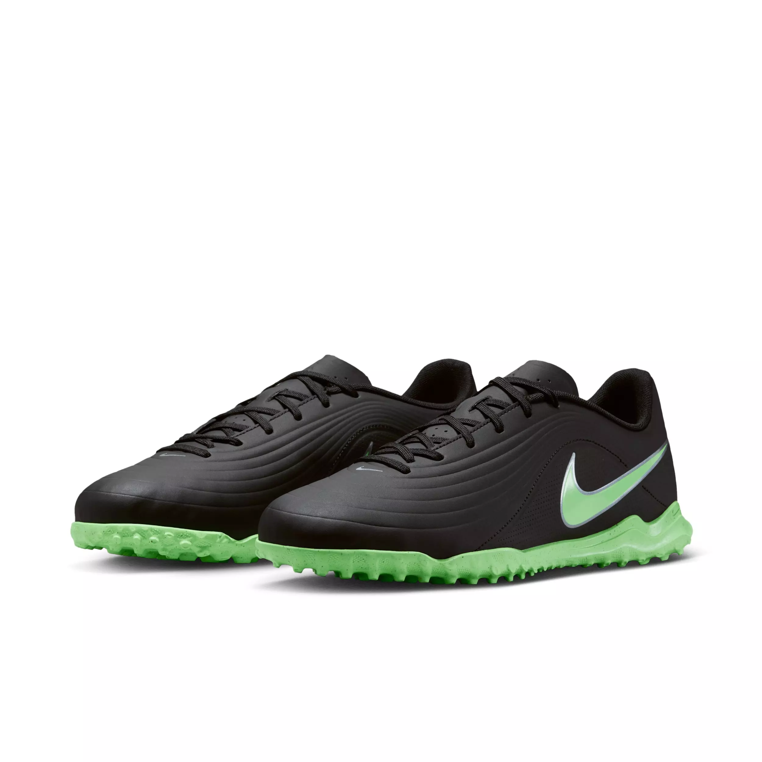 Nike Tiempo Maestro Club Turf "Black/Black/Illusion Green" Men's Soccer Shoe - BLACK/BLACK/GREEN