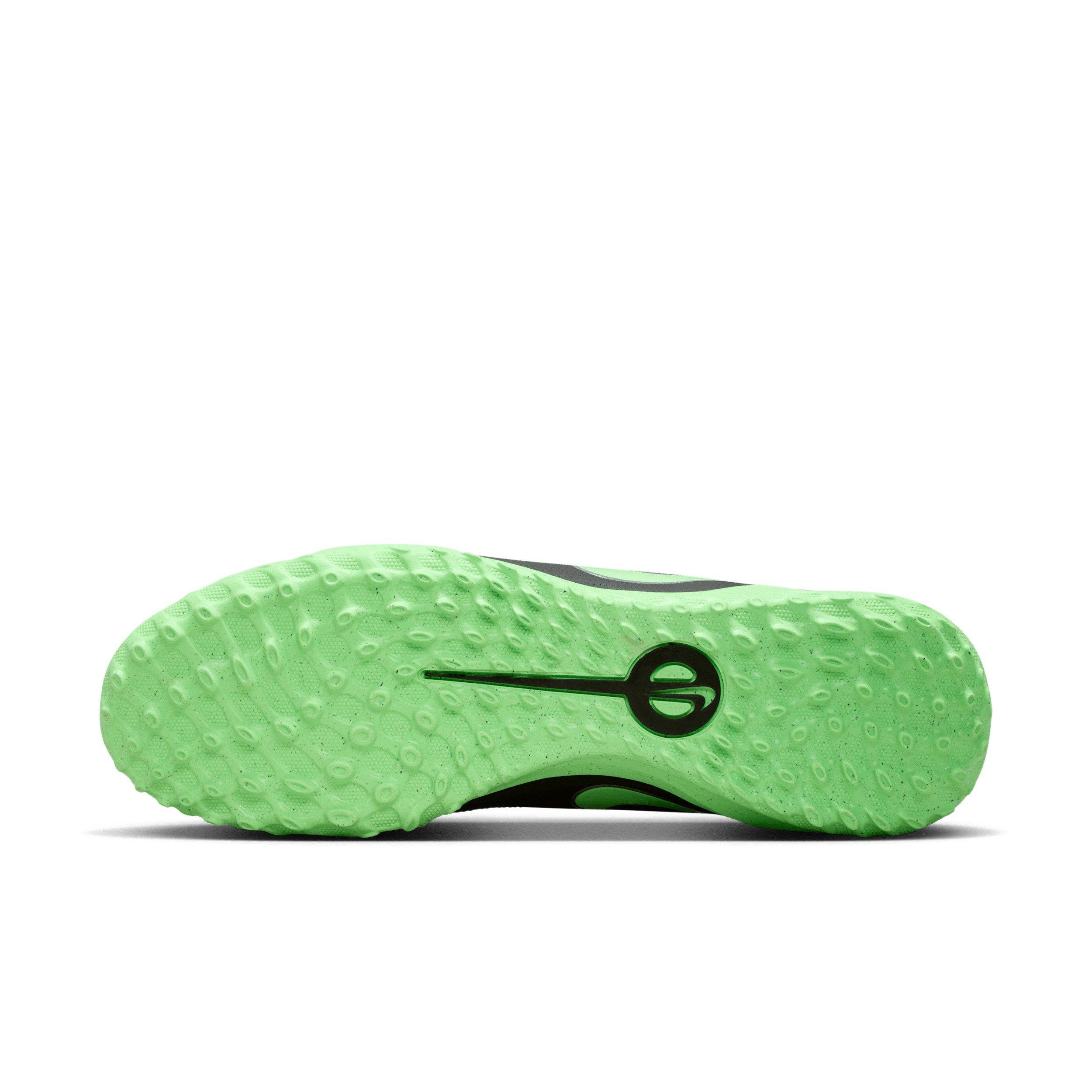 Nike Tiempo Maestro Club Turf "Black/Black/Illusion Green" Men's Soccer Shoe - BLACK/BLACK/GREEN Thumbnail View 6