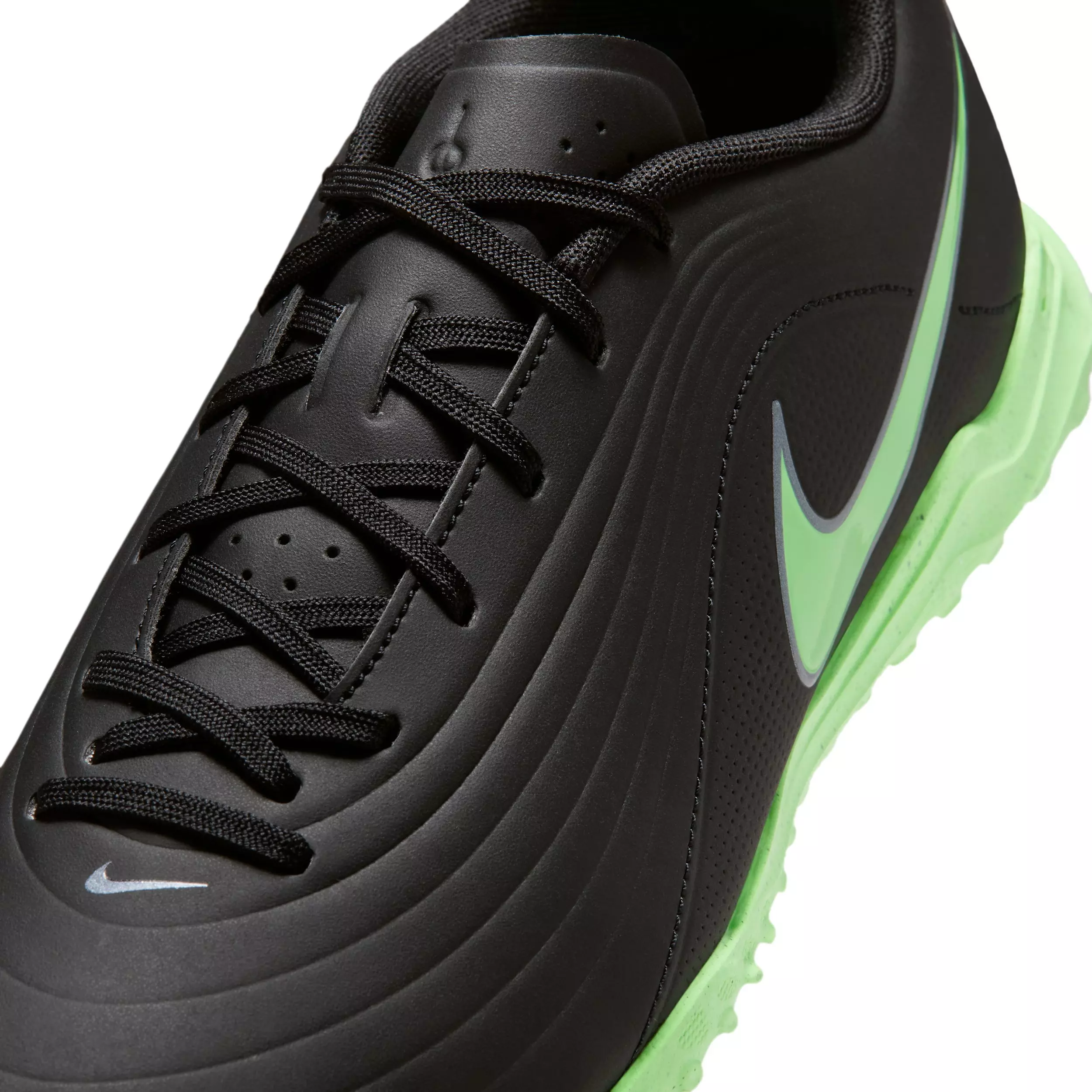 Nike Tiempo Maestro Club Turf "Black/Black/Illusion Green" Men's Soccer Shoe - BLACK/BLACK/GREEN