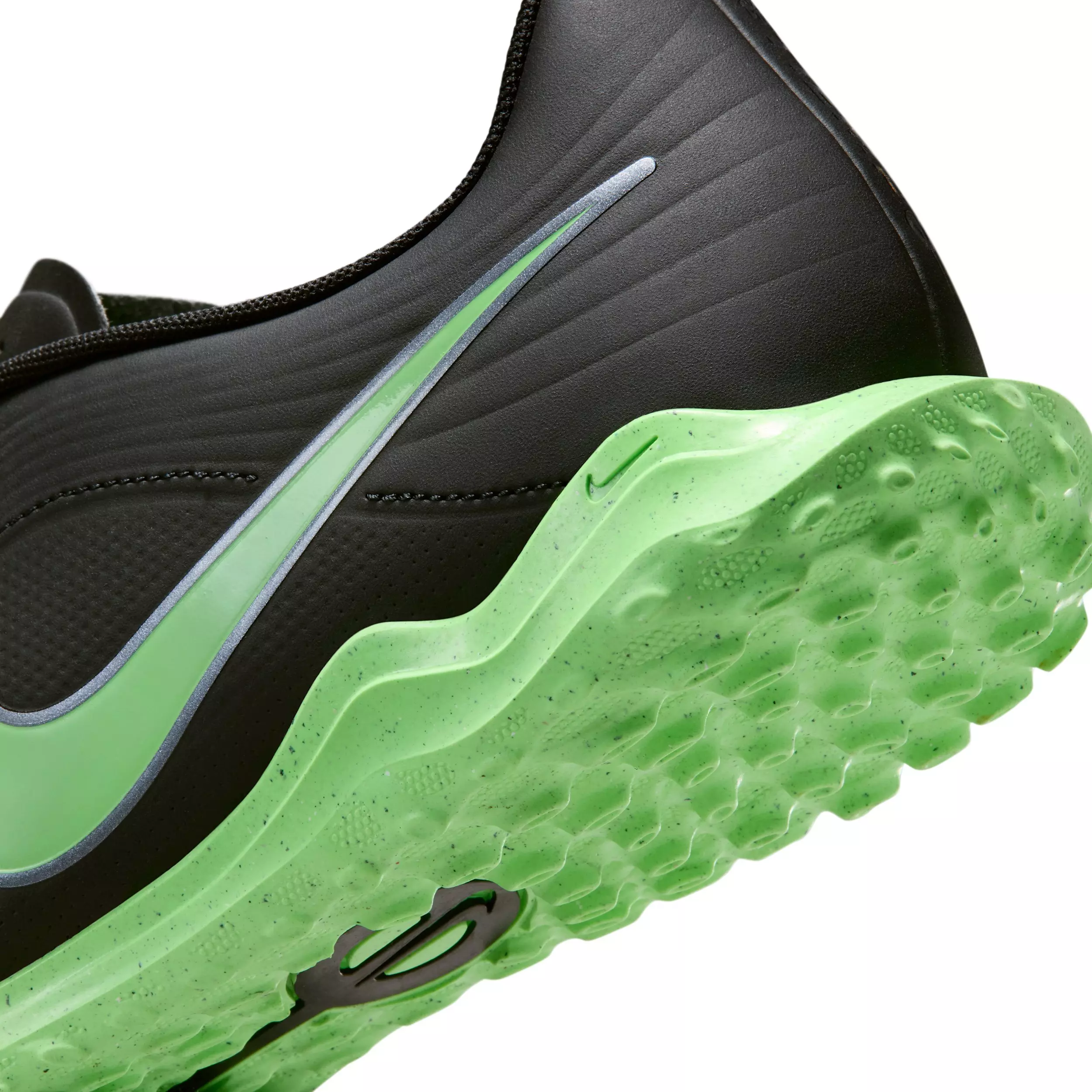 Nike Tiempo Maestro Club Turf "Black/Black/Illusion Green" Men's Soccer Shoe - BLACK/BLACK/GREEN