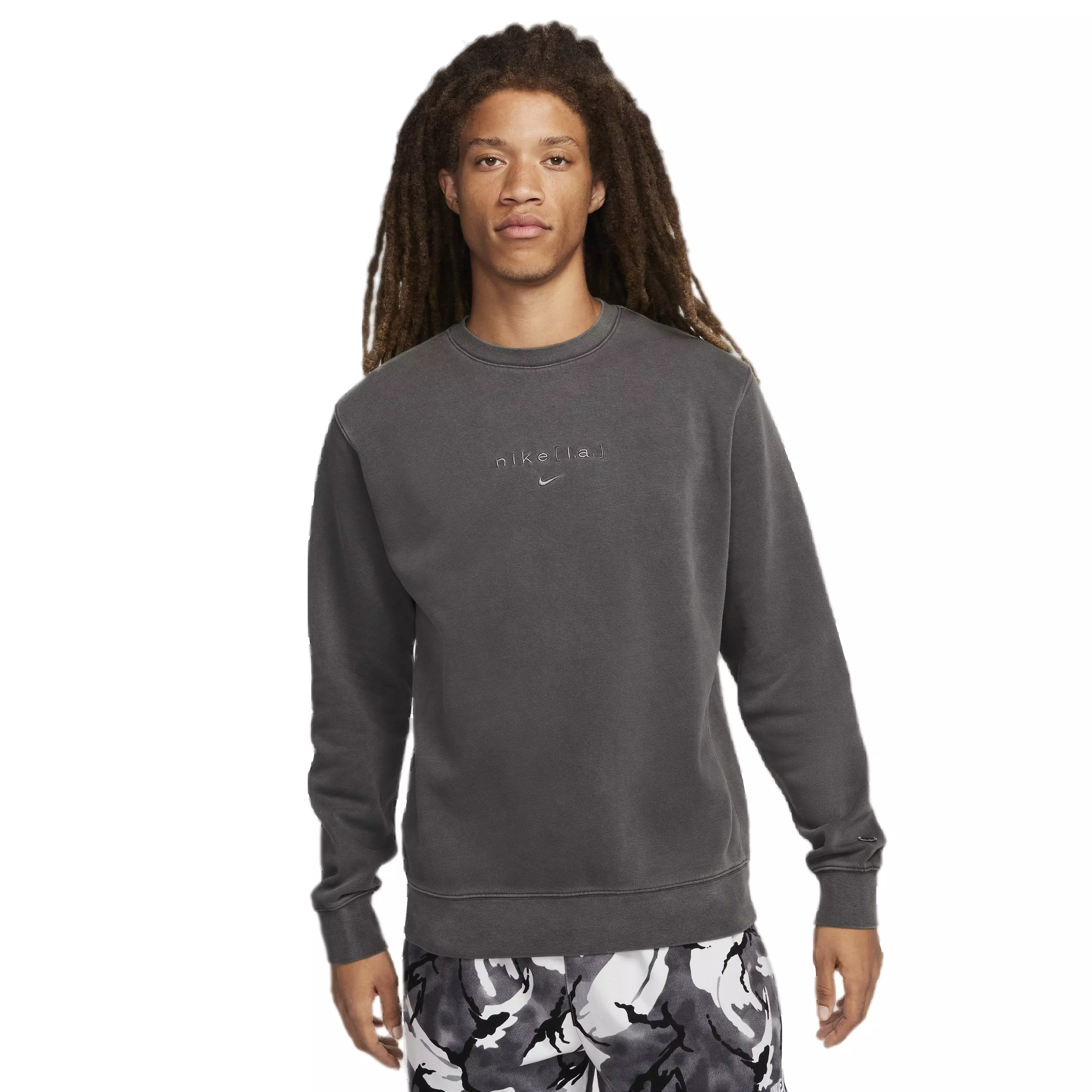 Nike Men's Sportswear Club Fleece Crew-Neck Sweatshirt - BLACK
