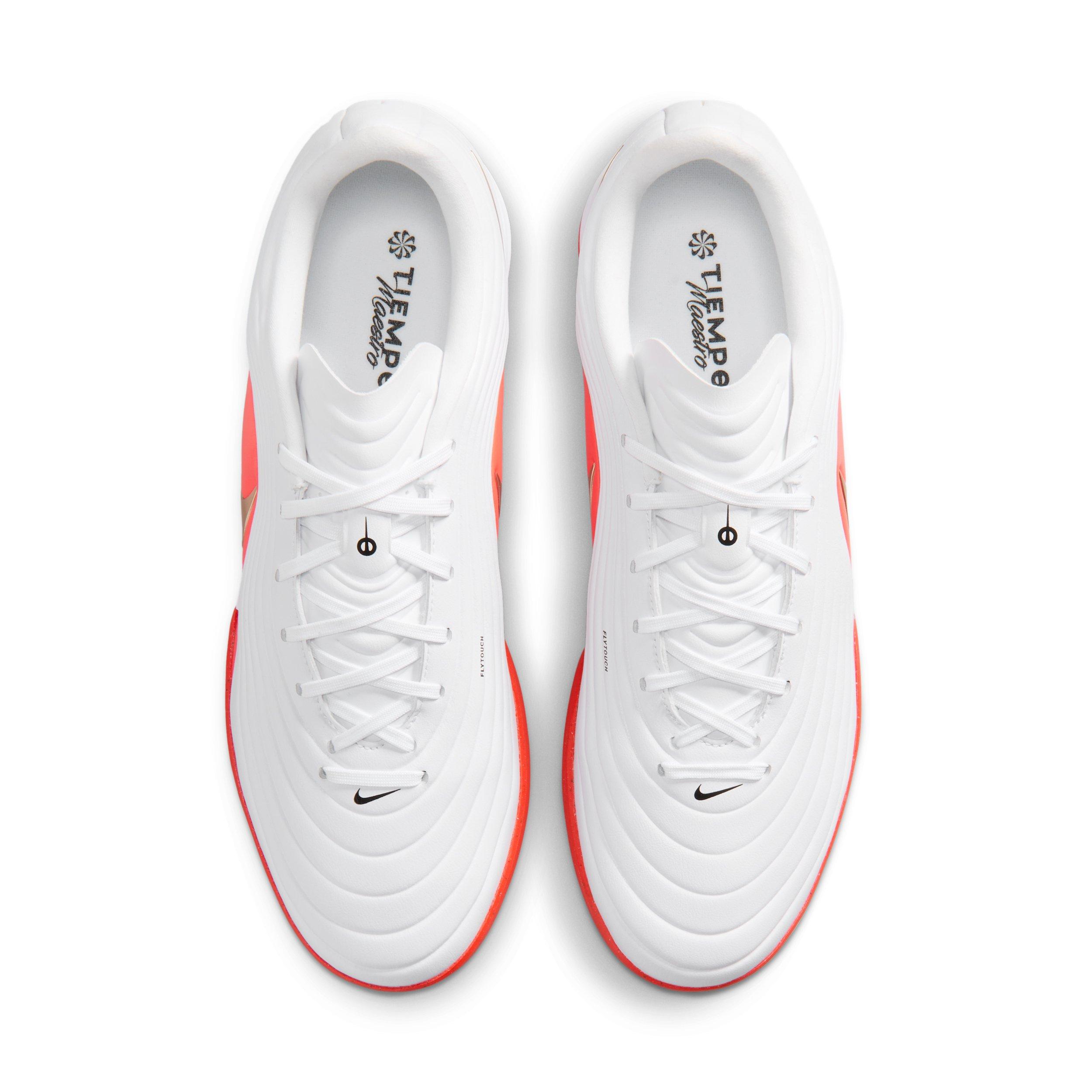 Nike Tiempo Maestro Academy Turf "White/Bright Crimson/Blur" Men's Soccer Shoe - WHITE/CRIMSON/BLUR