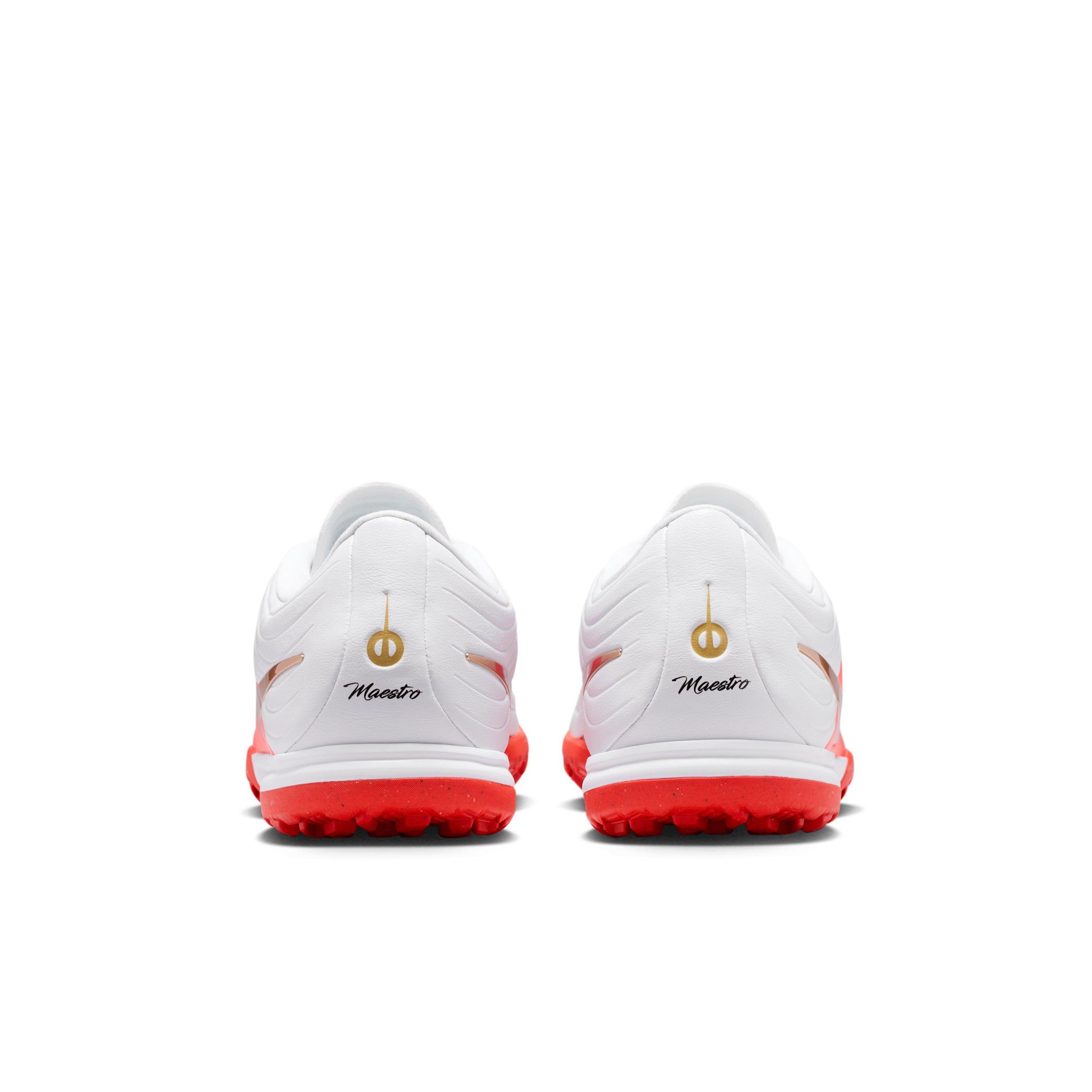 Nike Tiempo Maestro Academy Turf "White/Bright Crimson/Blur" Men's Soccer Shoe - WHITE/CRIMSON/BLUR
