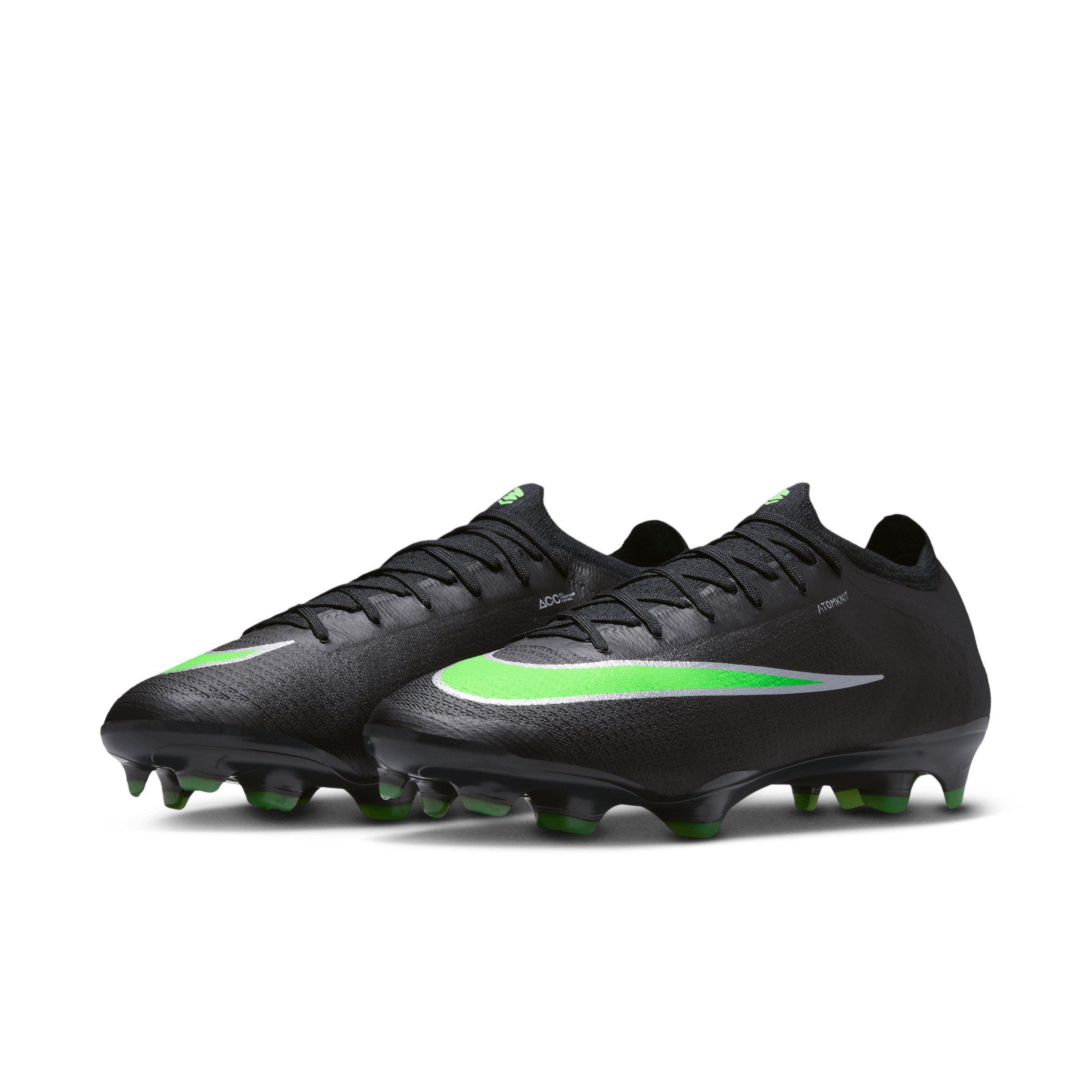 Nike Mercurial Vapor 17 Elite FG "Black/Black/Illusion Green" Men's Soccer Cleat - BLACK/BLACK/GREEN Thumbnail View 3