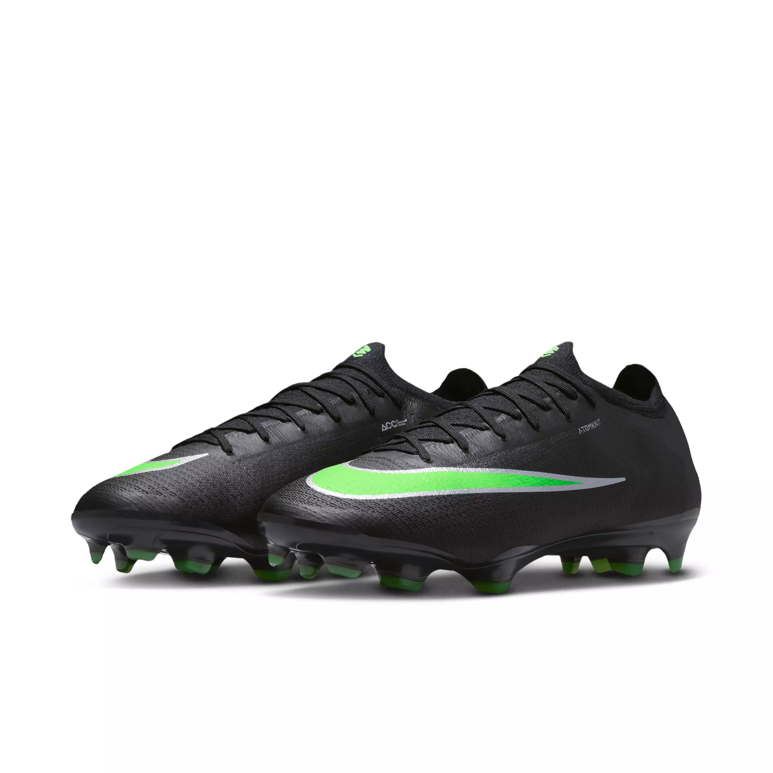 Nike Mercurial Vapor 17 Elite FG "Black/Black/Illusion Green" Men's Soccer Cleat - BLACK/BLACK/GREEN