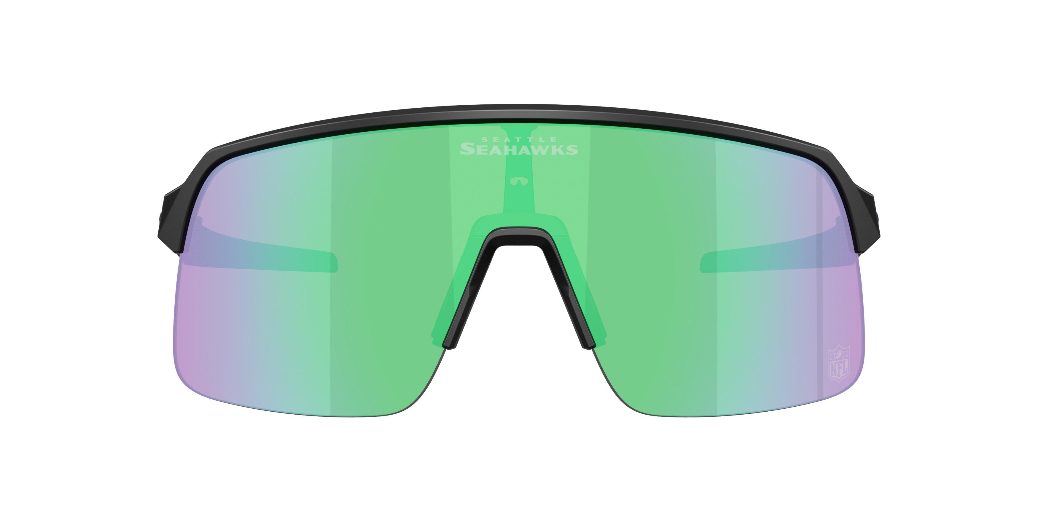 Oakley Seattle Seahawks 2025 Sutro Lite Prizm Road Jade Sunglasses &ndash; Matte Black - BLACK/GREEN Thumbnail View 2