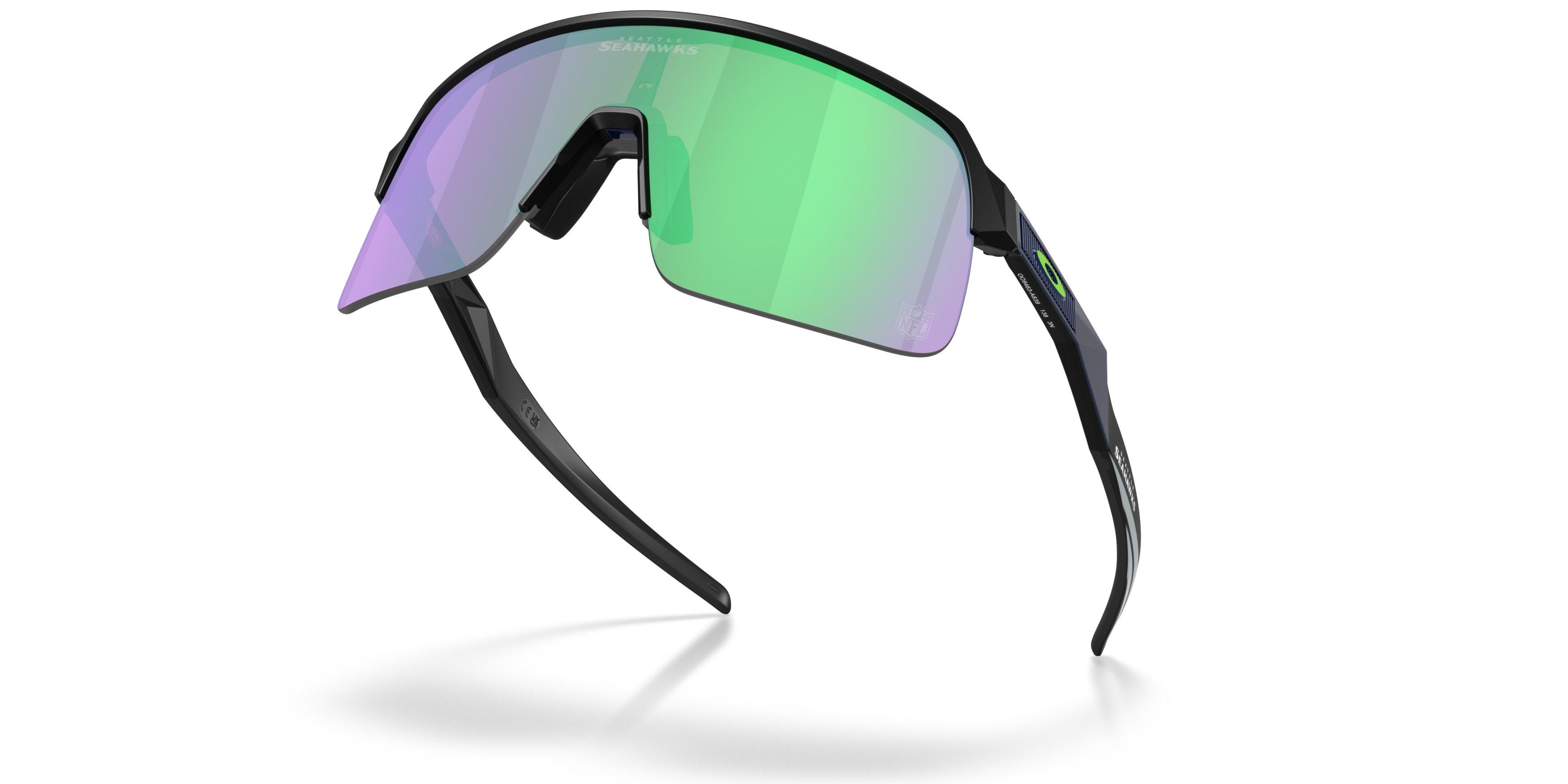 Oakley Seattle Seahawks 2025 Sutro Lite Prizm Road Jade Sunglasses &ndash; Matte Black - BLACK/GREEN Thumbnail View 7