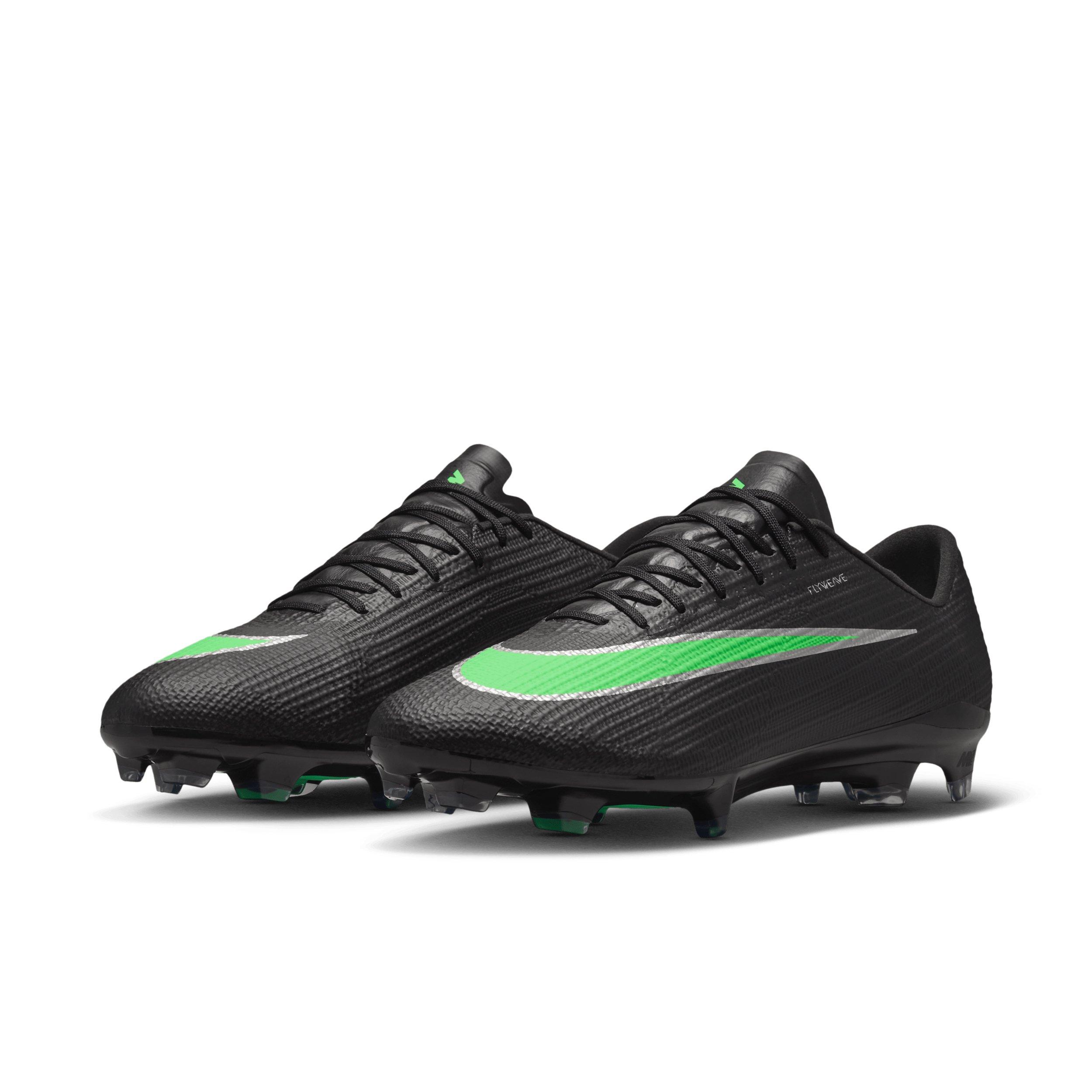 Nike Mercurial Superfly 11 Pro FG "Black/Black/Illusion Green" Men's Soccer Cleat - BLACK/BLACK/GREEN Thumbnail View 3