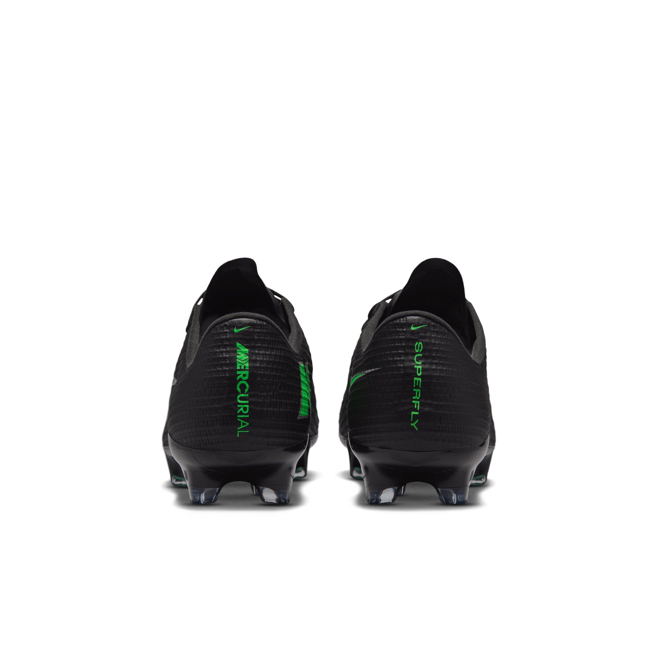 Nike Mercurial Superfly 11 Pro FG "Black/Black/Illusion Green" Men's Soccer Cleat - BLACK/BLACK/GREEN Thumbnail View 5