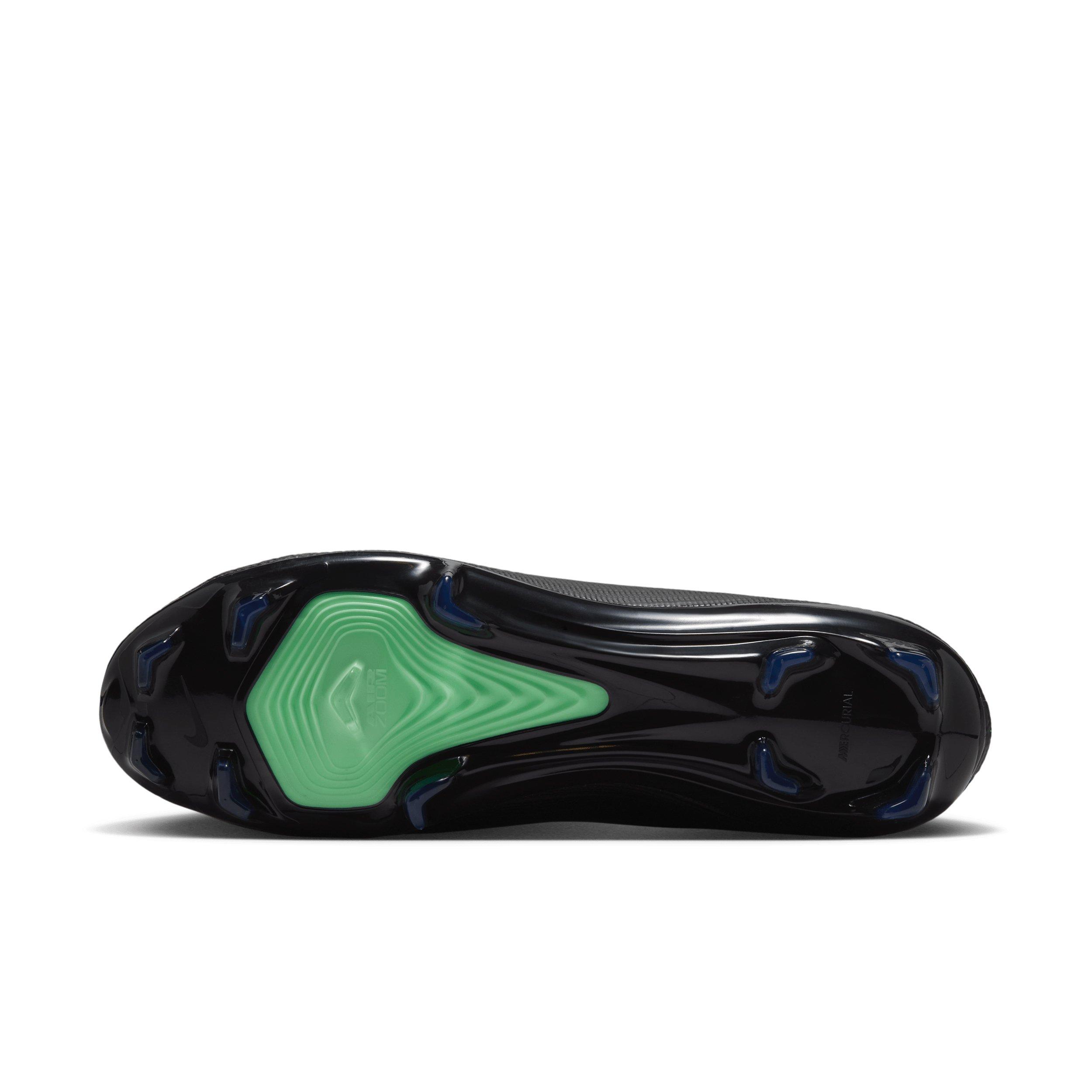 Nike Mercurial Superfly 11 Pro FG "Black/Black/Illusion Green" Men's Soccer Cleat - BLACK/BLACK/GREEN Thumbnail View 6