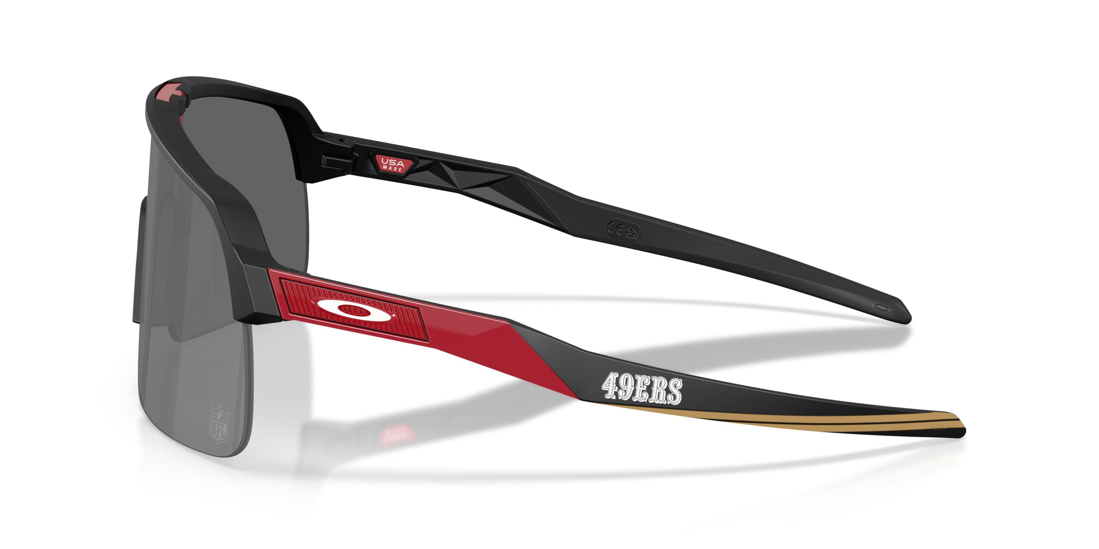 Oakley San Francisco 49ers 2025 Sutro Lite Prizm Black Sunglasses &ndash; Matte Black - BLACK Thumbnail View 6