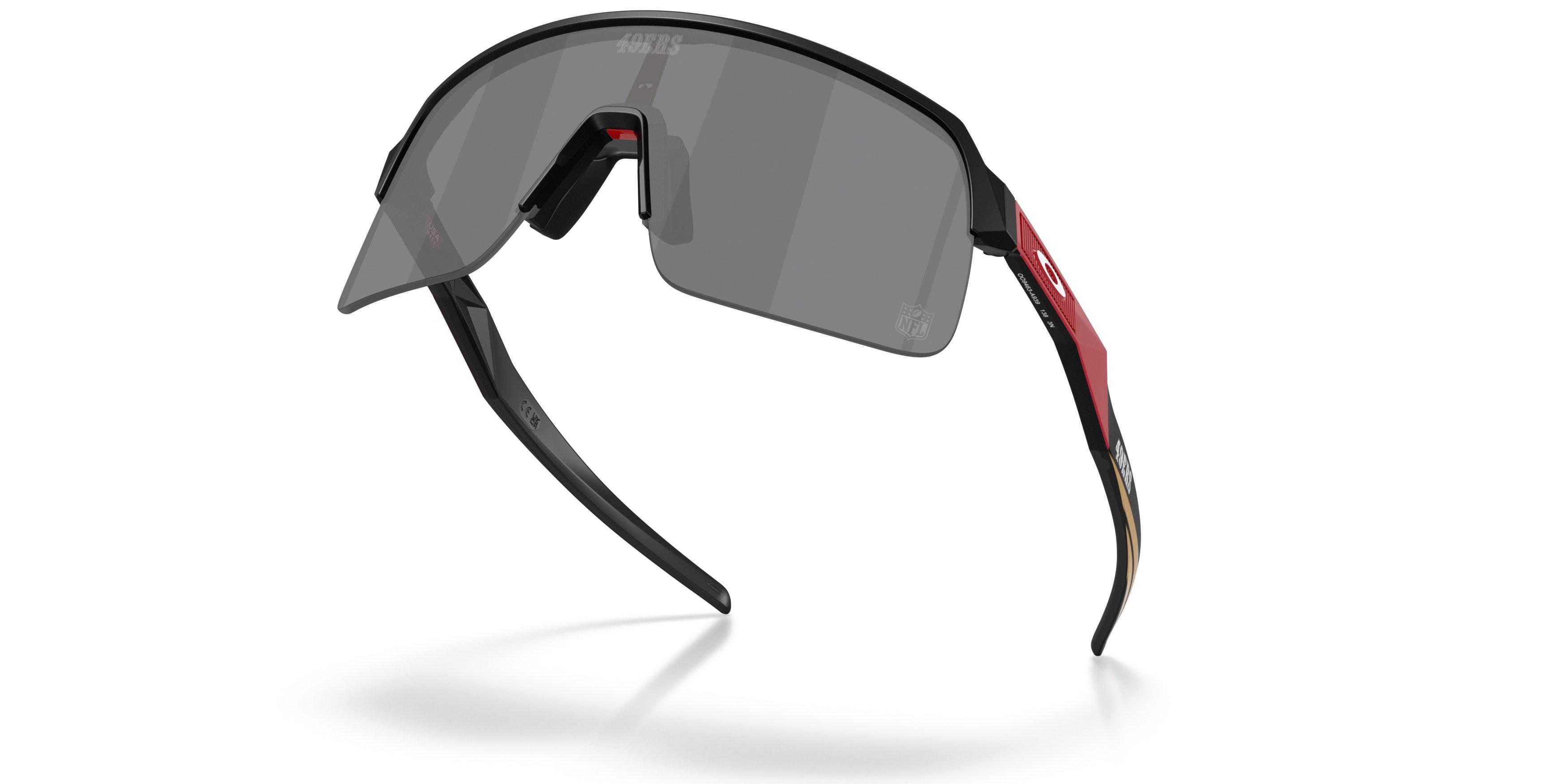 Oakley San Francisco 49ers 2025 Sutro Lite Prizm Black Sunglasses &ndash; Matte Black - BLACK Thumbnail View 7