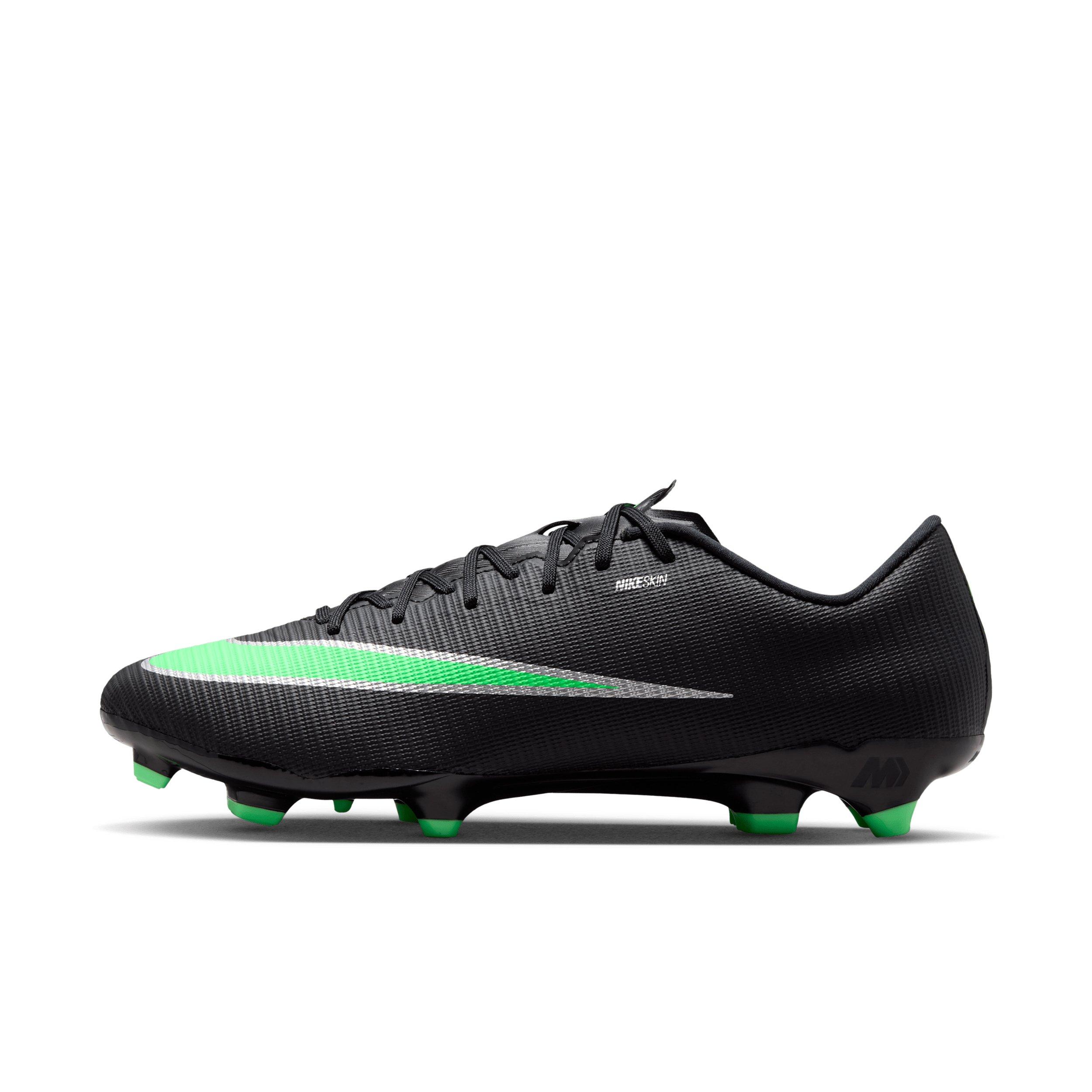 Nike Mercurial Vapor 17 Academy MG "Black/Black/Illusion Green" Men's Soccer Cleat - BLACK/BLACK/GREEN Thumbnail View 2