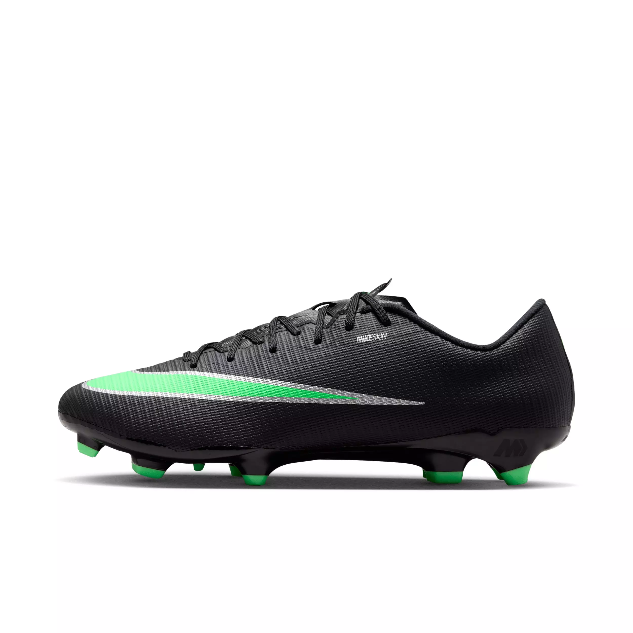 Nike Mercurial Vapor 17 Academy MG "Black/Black/Illusion Green" Men's Soccer Cleat - BLACK/BLACK/GREEN